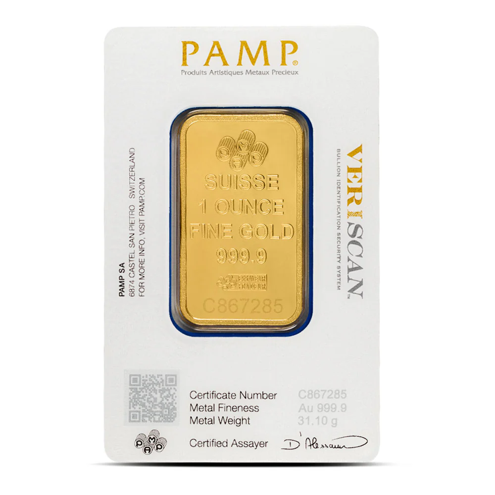 1 oz PAMP Suisse Fortuna Veriscan Gold Bar (New w/ Assay) - Image 2