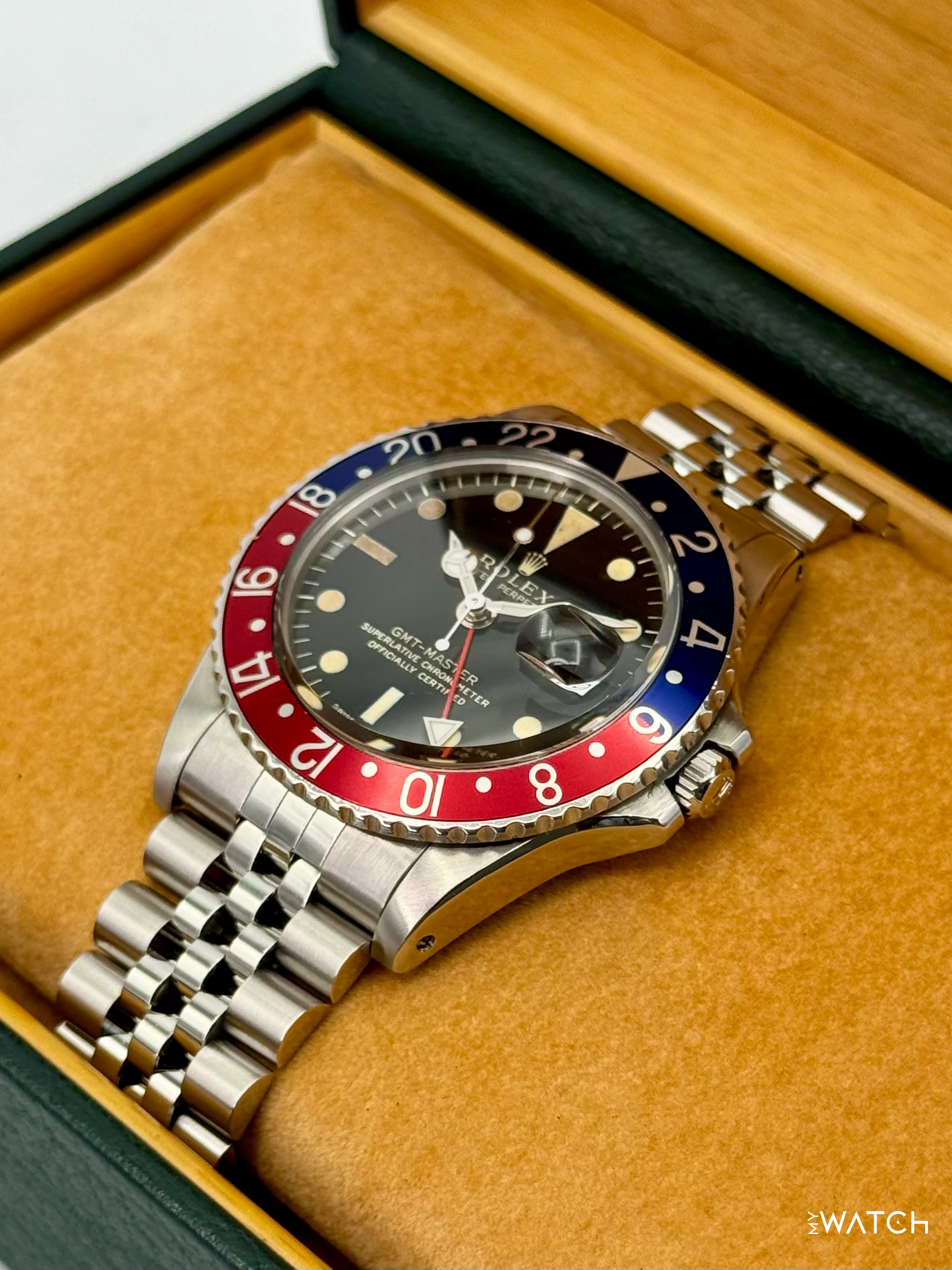 1966 Rolex GMT-Master "Pepsi" 40mm 1675 Stainless Steel Jubilee Black Dial (RSC Card) - Image 3