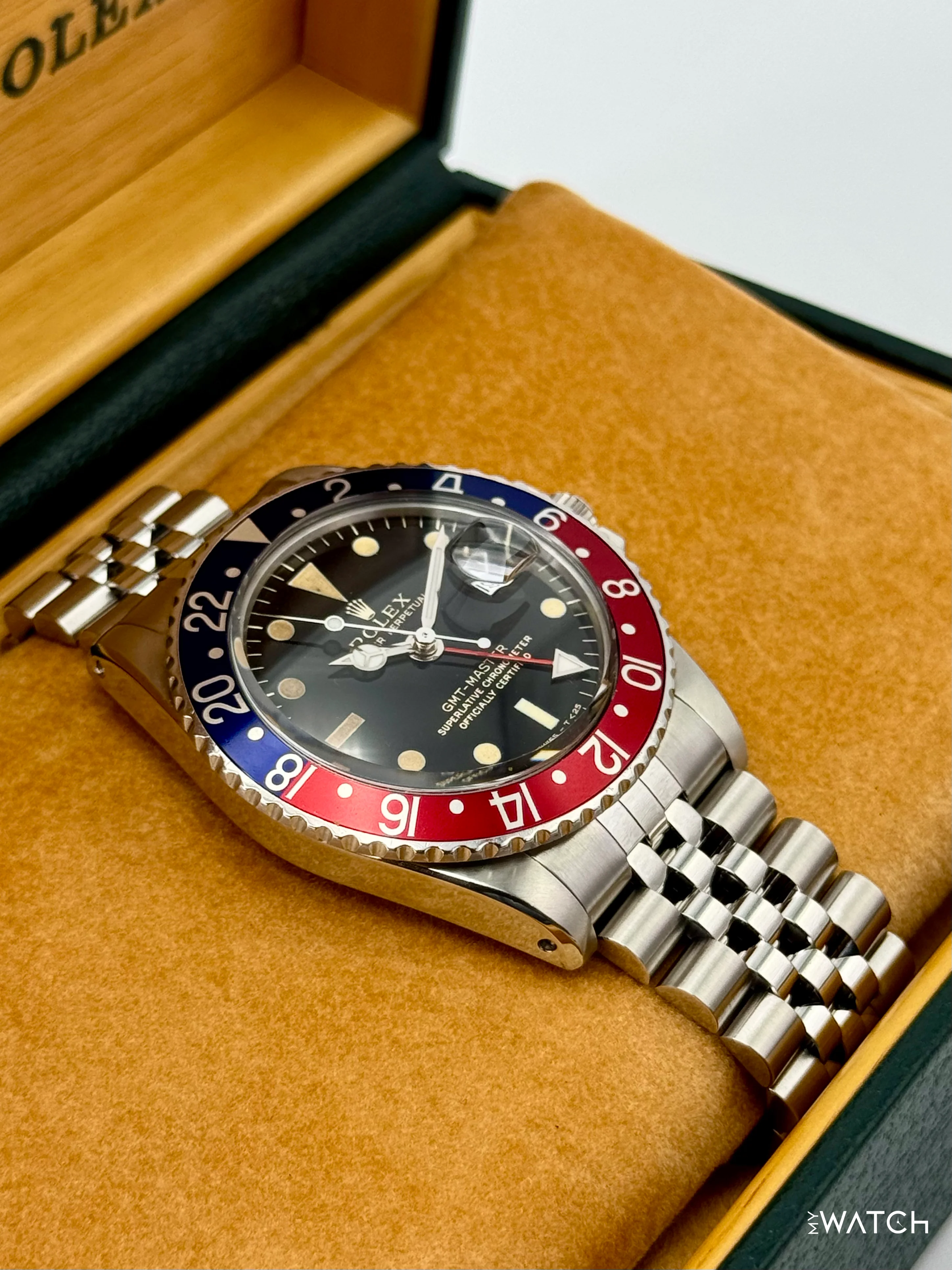 1966 Rolex GMT-Master "Pepsi" 40mm 1675 Stainless Steel Jubilee Black Dial (RSC Card) - Image 4