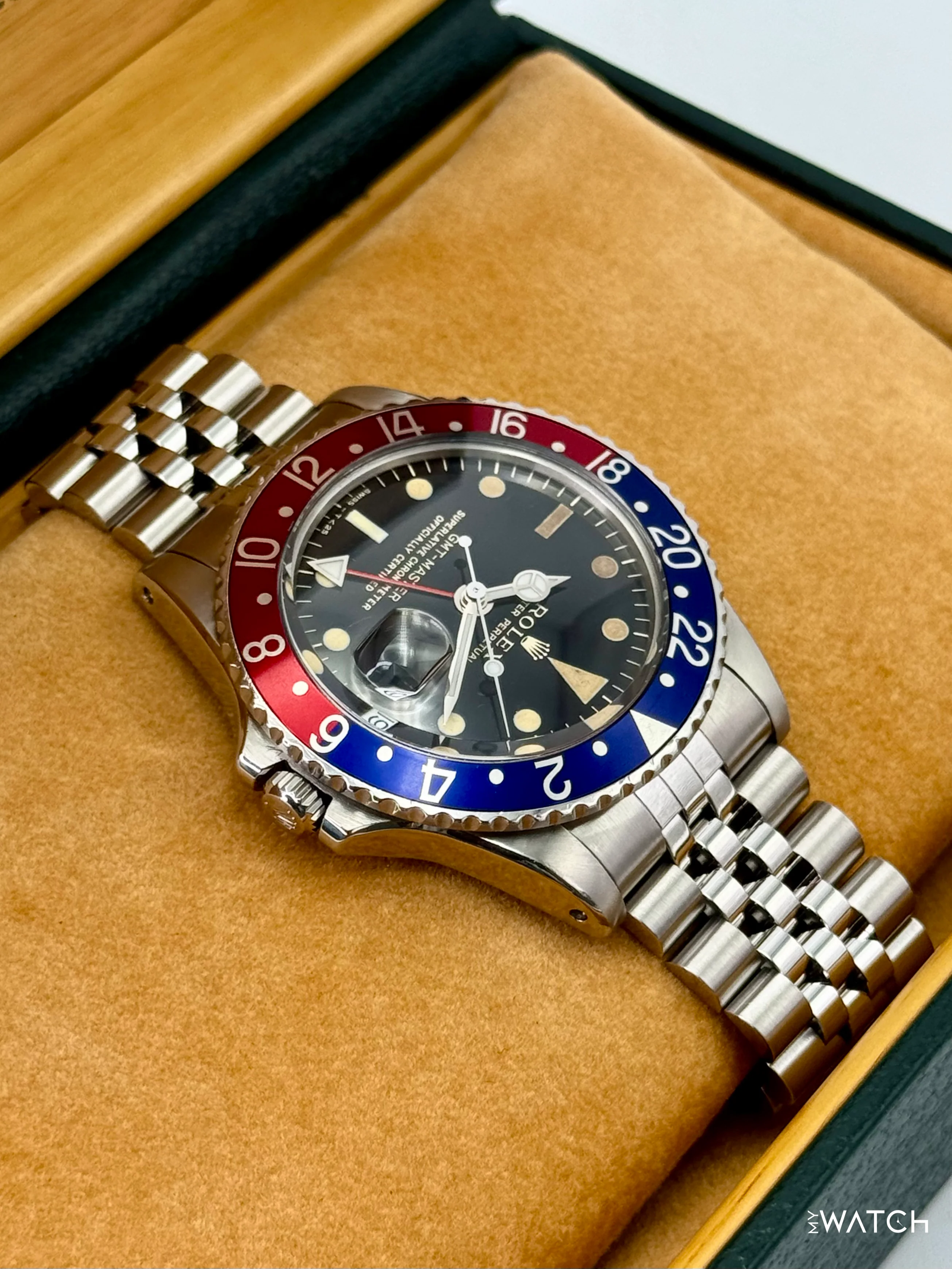 1966 Rolex GMT-Master "Pepsi" 40mm 1675 Stainless Steel Jubilee Black Dial (RSC Card) - Image 6