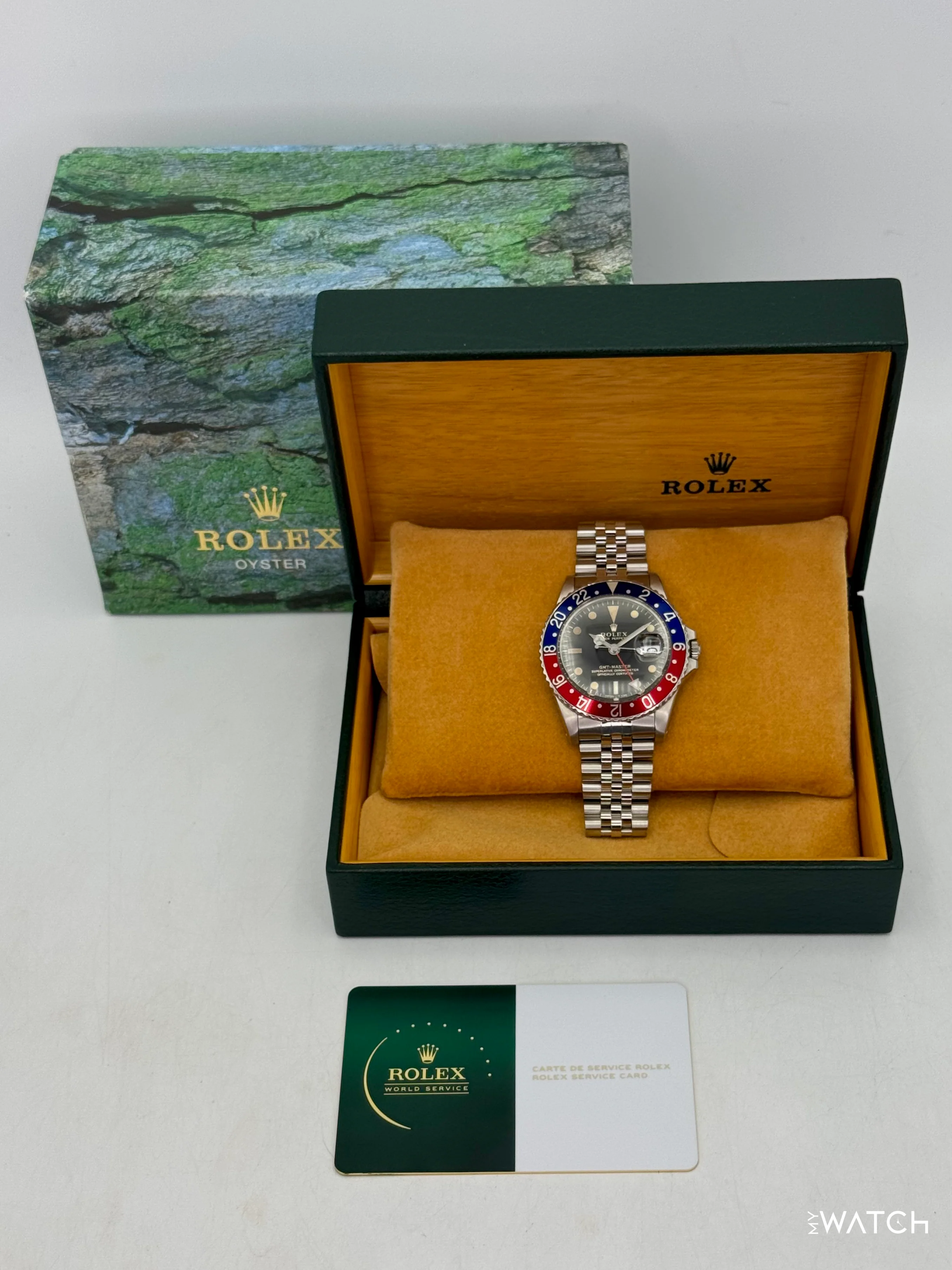1966 Rolex GMT-Master "Pepsi" 40mm 1675 Stainless Steel Jubilee Black Dial (RSC Card) - Image 8
