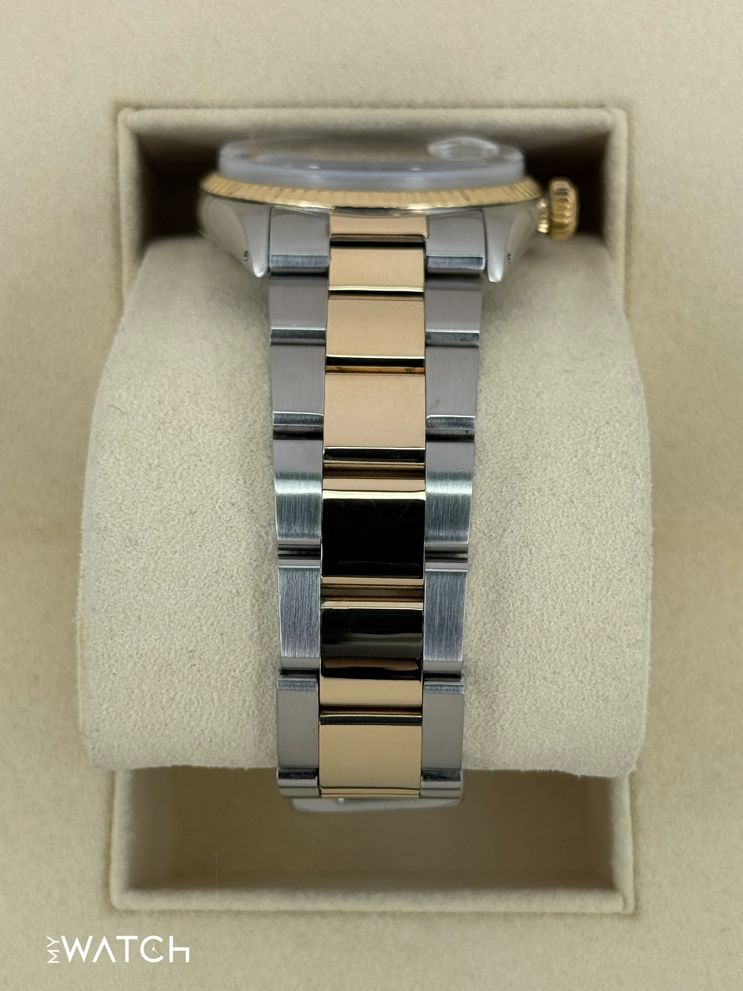 1972 Rolex Datejust 36mm 1601 Two-Tone Oyster Mother of Pearl Diamond Dial - Image 3