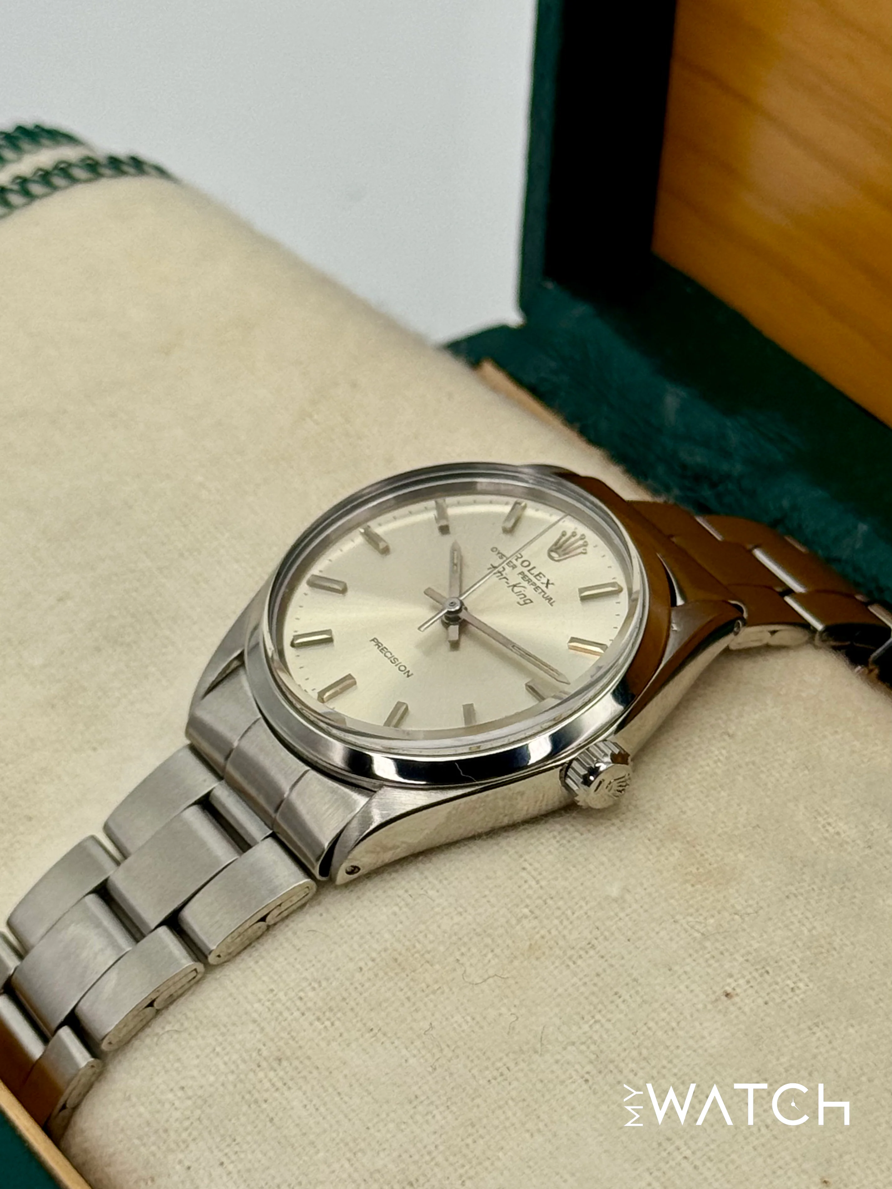 1973 Rolex Air-King 34mm 5500 Stainless Steel Oyster Silver Dial (Collectors Set) - Image 3