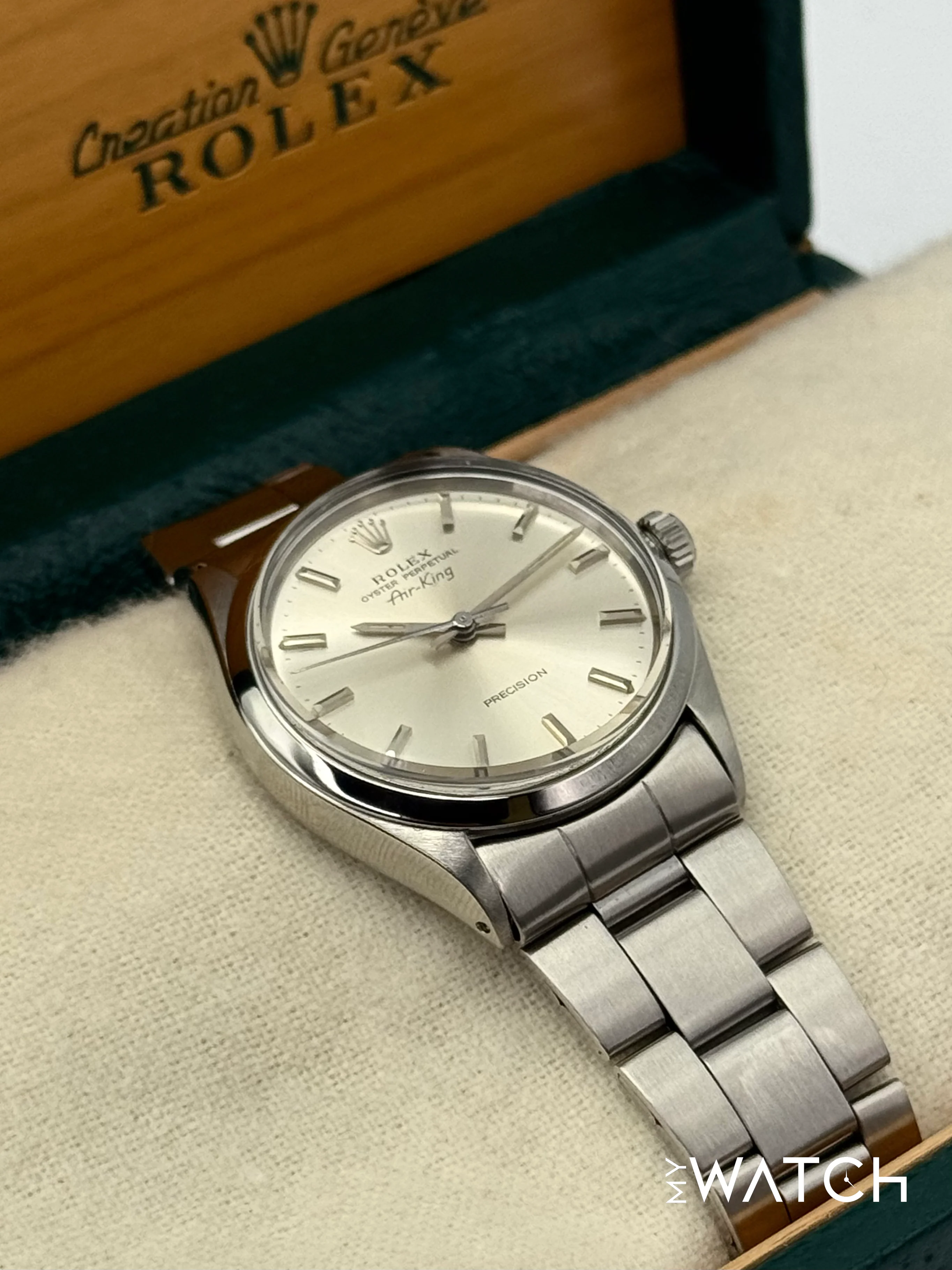 1973 Rolex Air-King 34mm 5500 Stainless Steel Oyster Silver Dial (Collectors Set) - Image 4