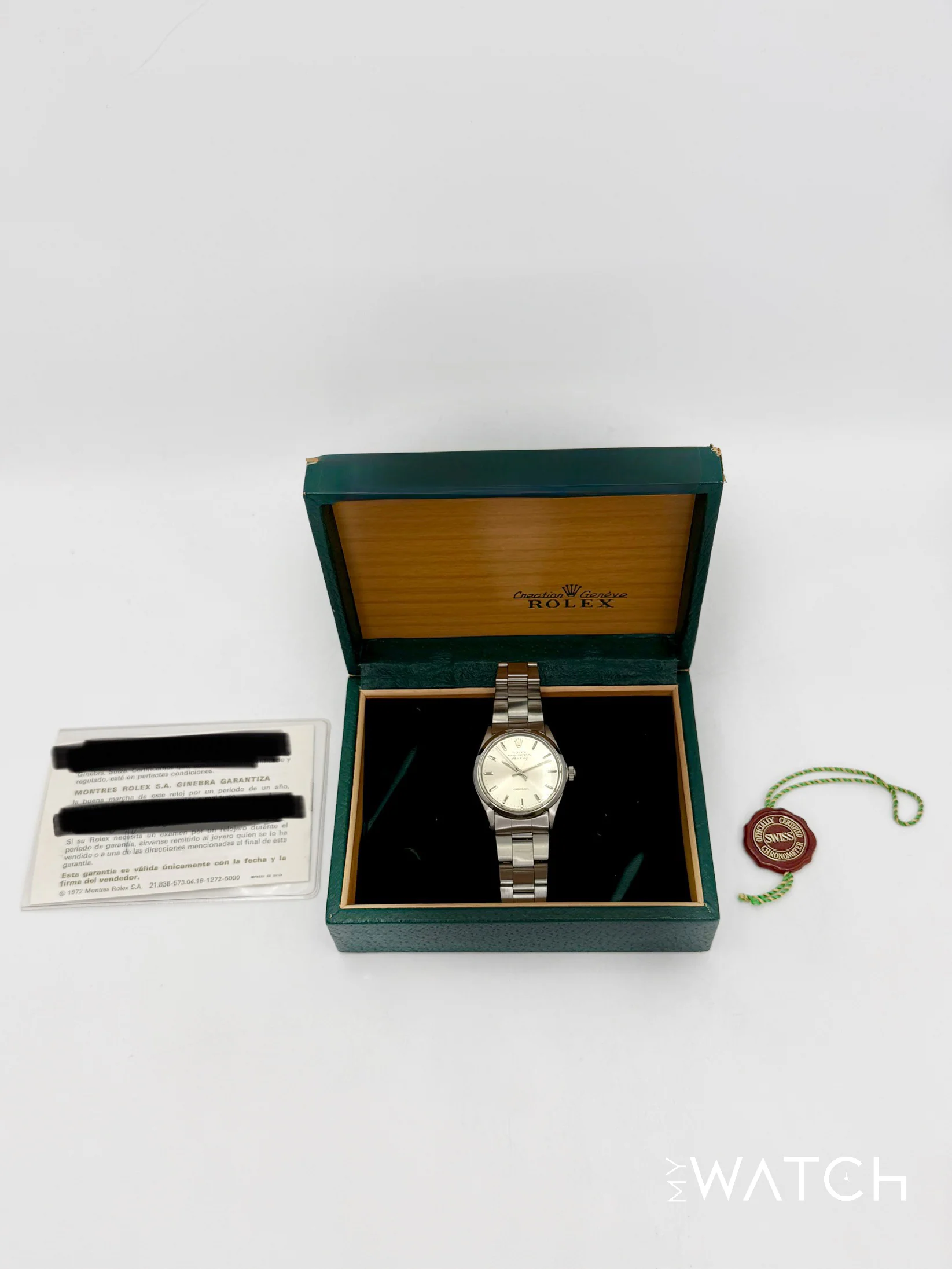 1973 Rolex Air-King 34mm 5500 Stainless Steel Oyster Silver Dial (Collectors Set) - Image 7