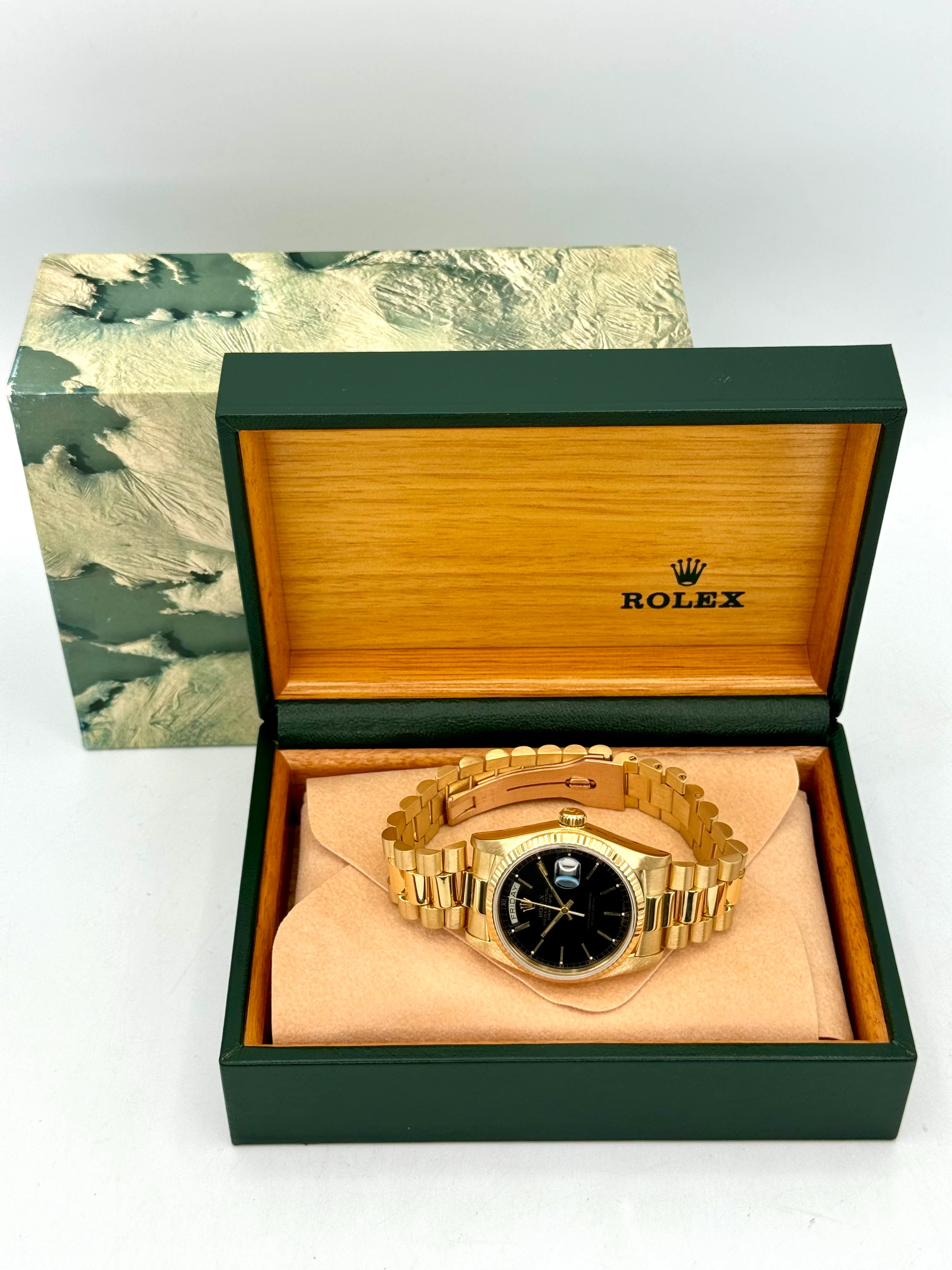 1981 Rolex Day-Date 36mm 18038 Presidential Black Dial - Image 14