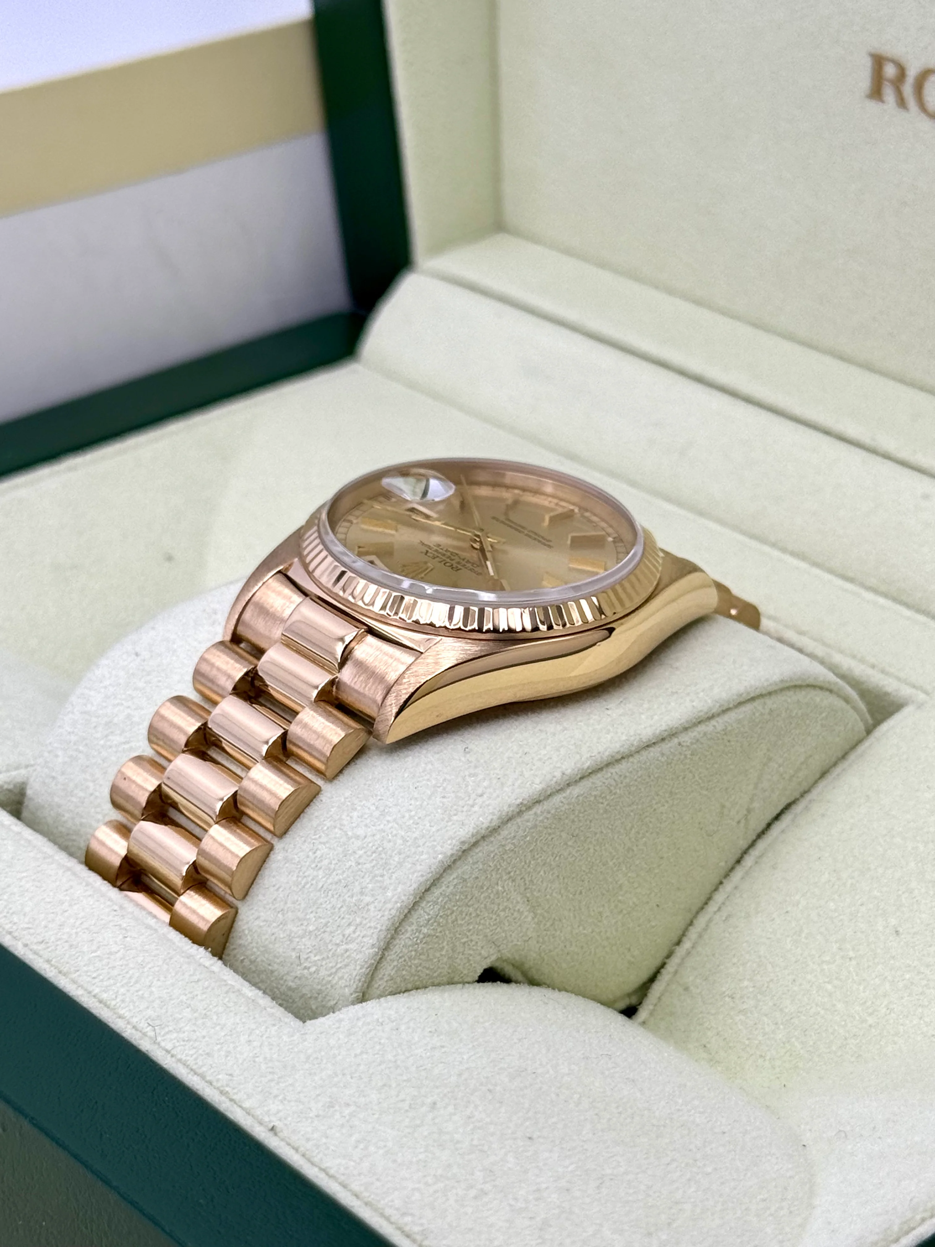 1985 Rolex Day-Date 36mm 18038 Presidential Champagne Dial - Image 7