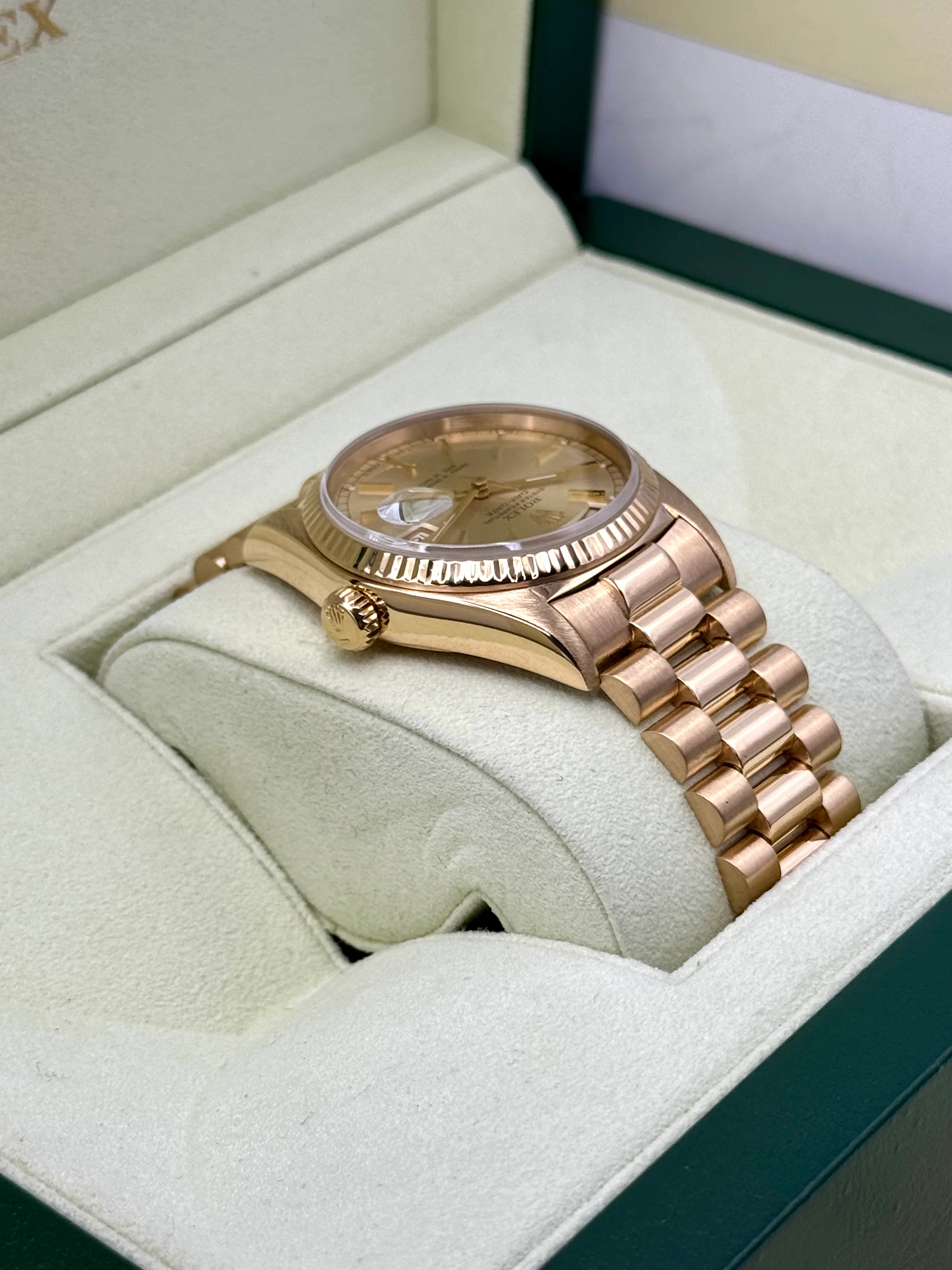 1985 Rolex Day-Date 36mm 18038 Presidential Champagne Dial - Image 8