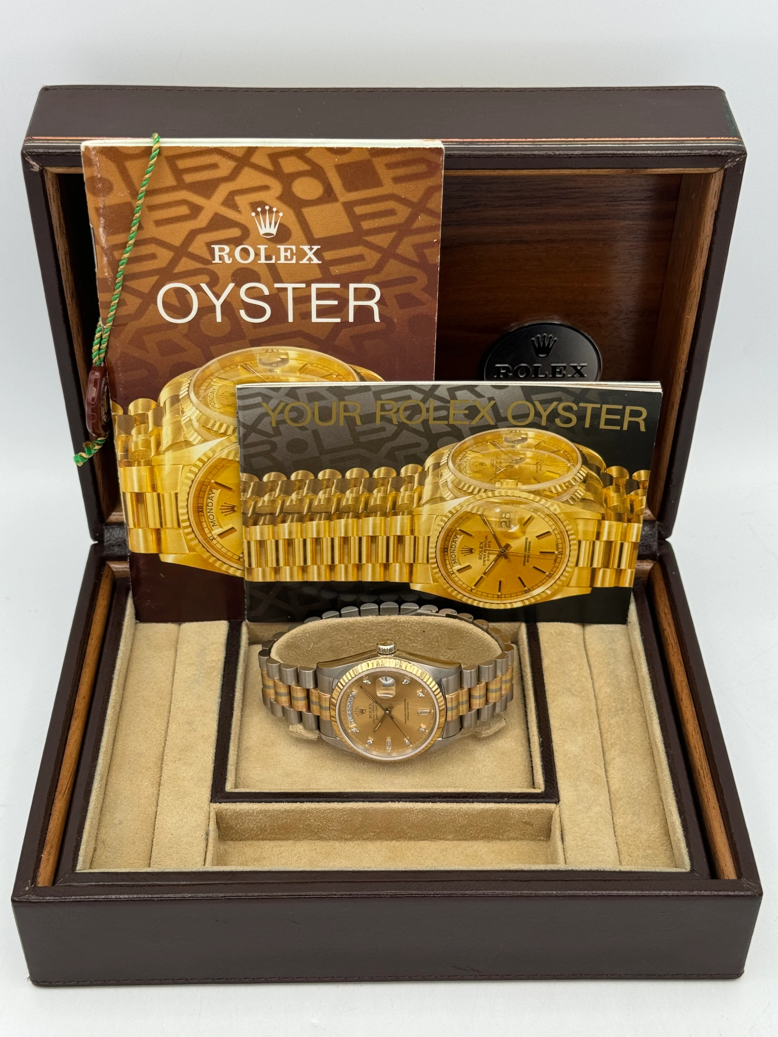 1985 Day-Date Rolex Tridor 36mm 18039B Jubilee Champagne Diamond Dial - Image 12