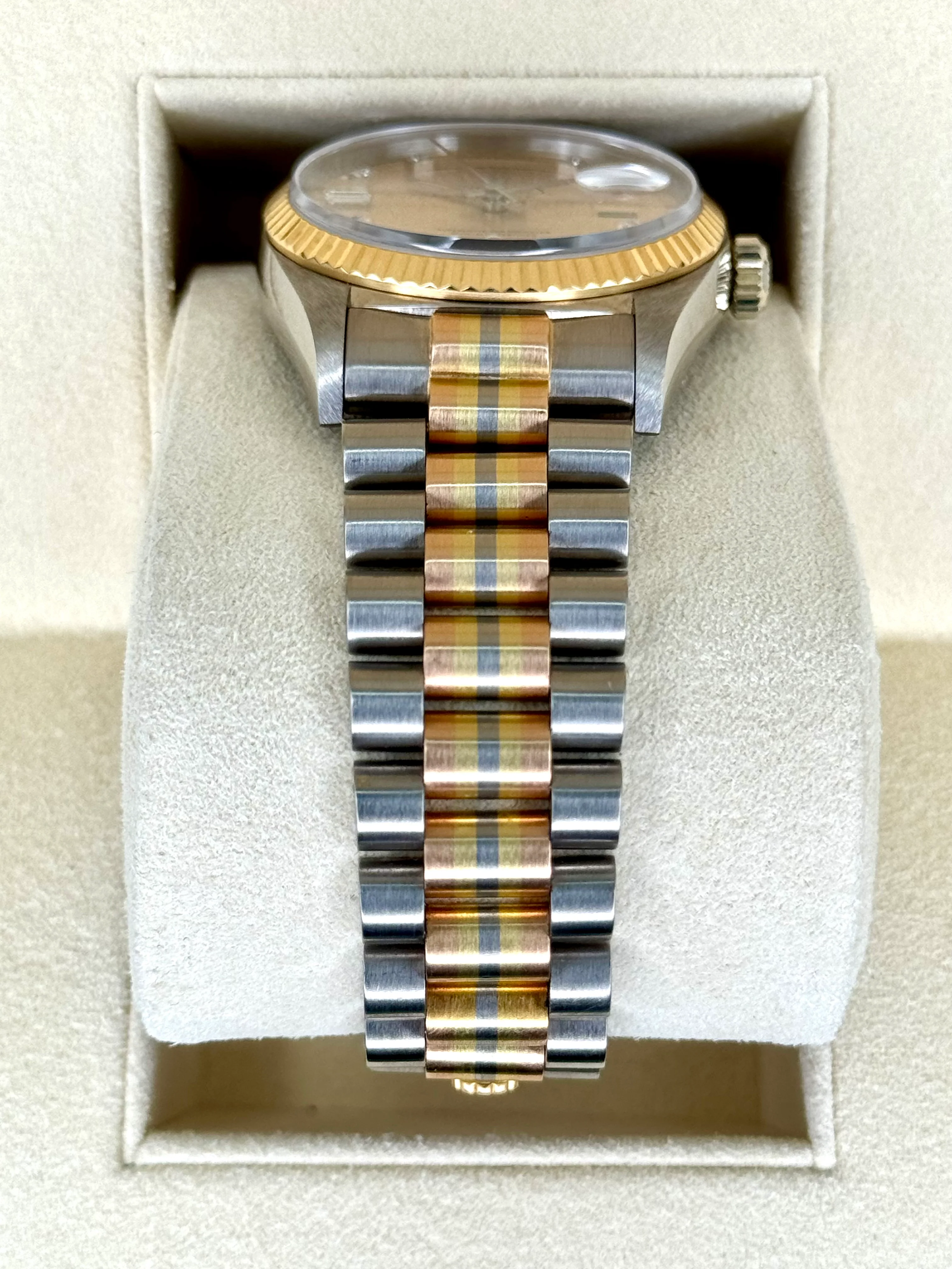 1985 Day-Date Rolex Tridor 36mm 18039B Jubilee Champagne Diamond Dial - Image 3