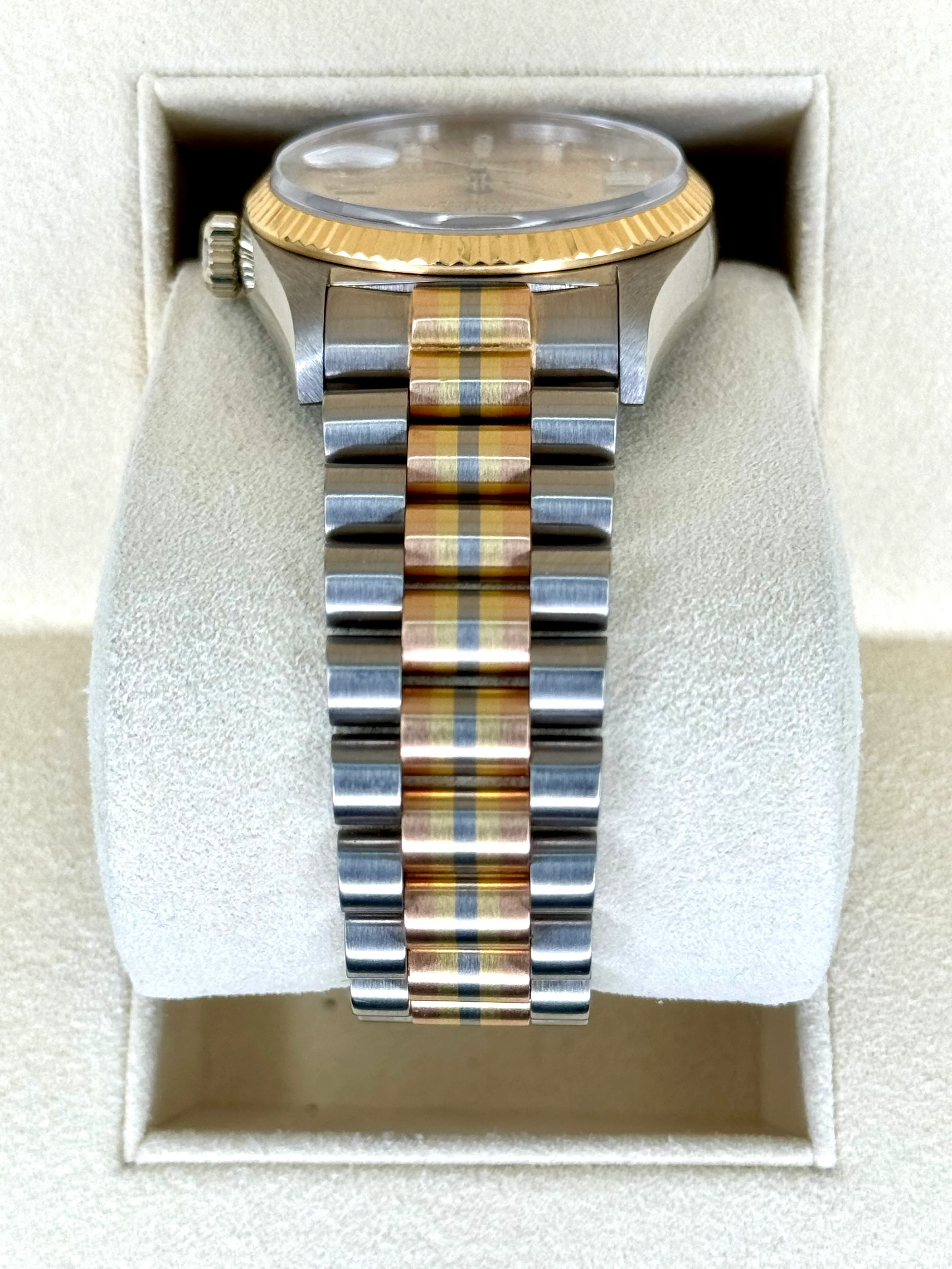 1985 Day-Date Rolex Tridor 36mm 18039B Jubilee Champagne Diamond Dial - Image 4