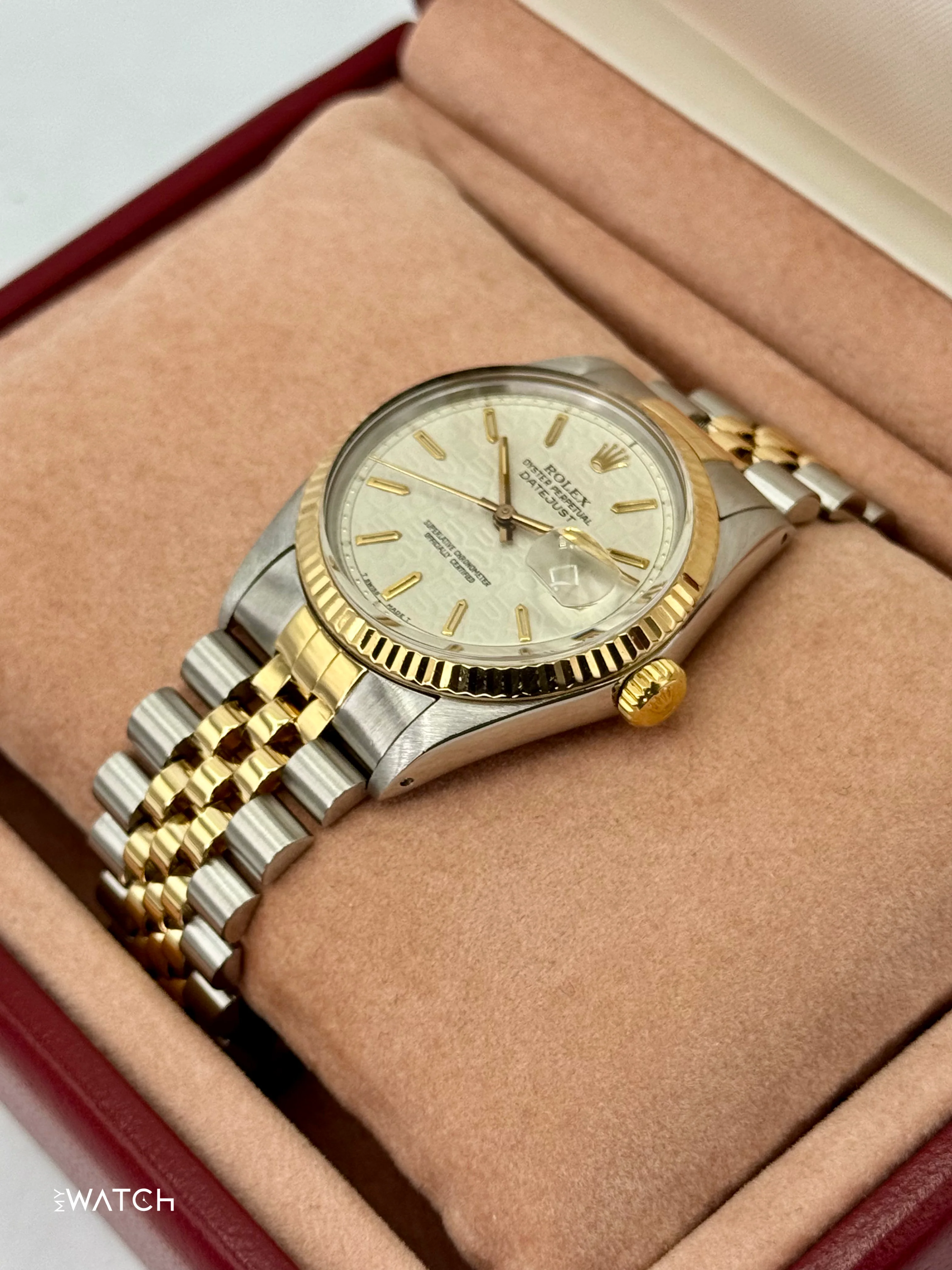 1987 Rolex Datejust 36mm 16013 Two-Tone Jubilee Ivory Anniversary Dial - Image 5