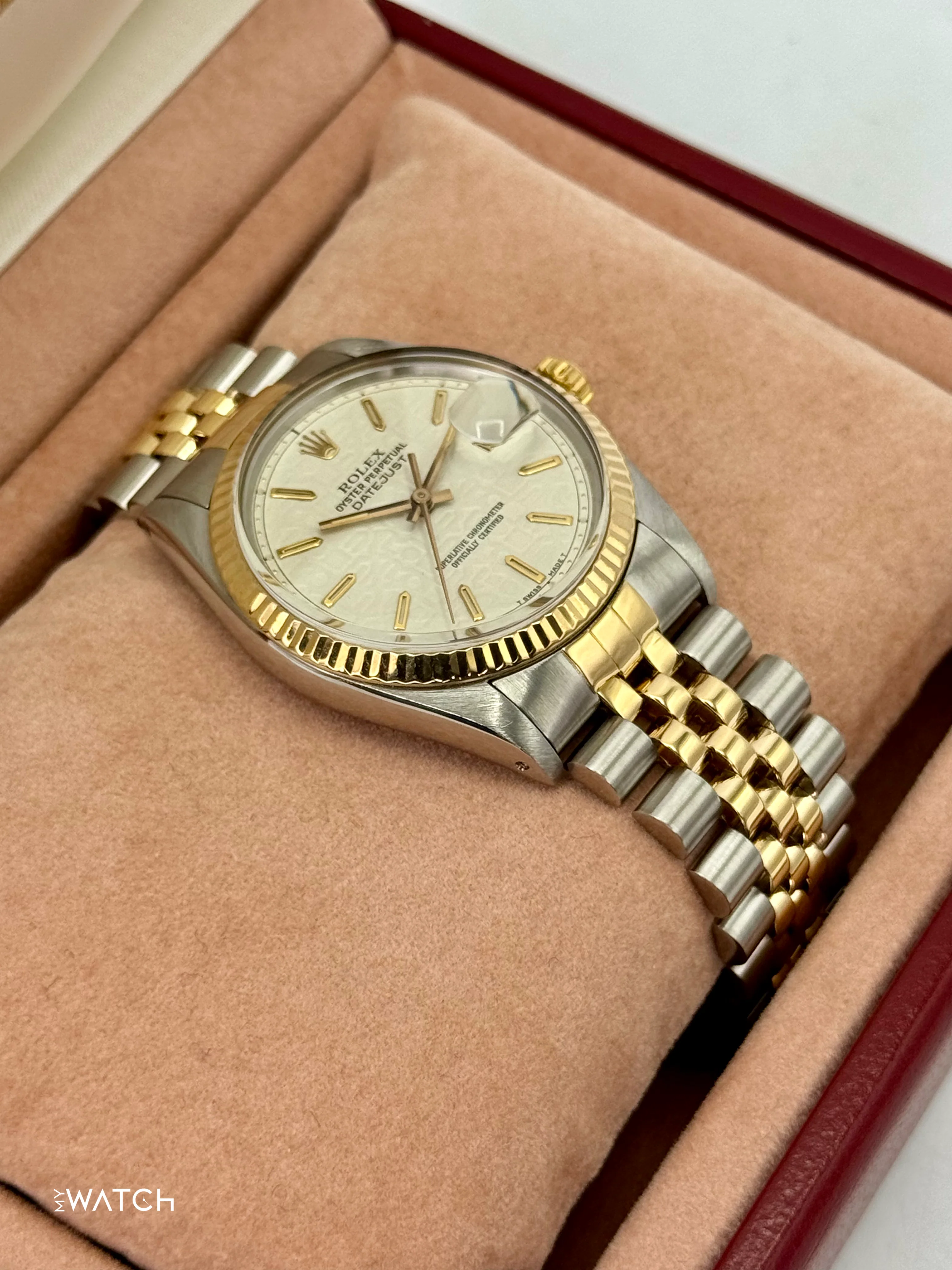 1987 Rolex Datejust 36mm 16013 Two-Tone Jubilee Ivory Anniversary Dial - Image 6