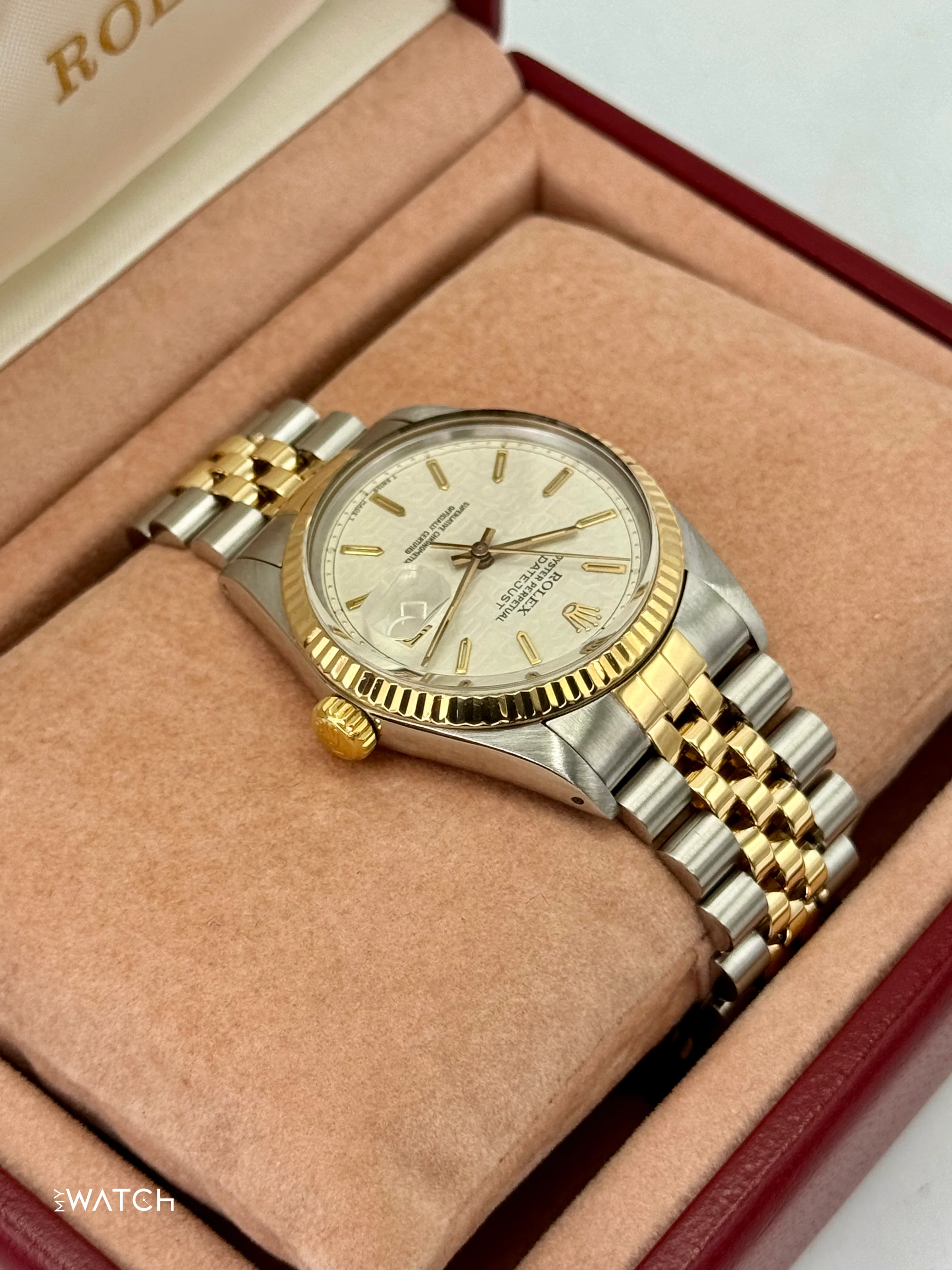 1987 Rolex Datejust 36mm 16013 Two-Tone Jubilee Ivory Anniversary Dial - Image 8