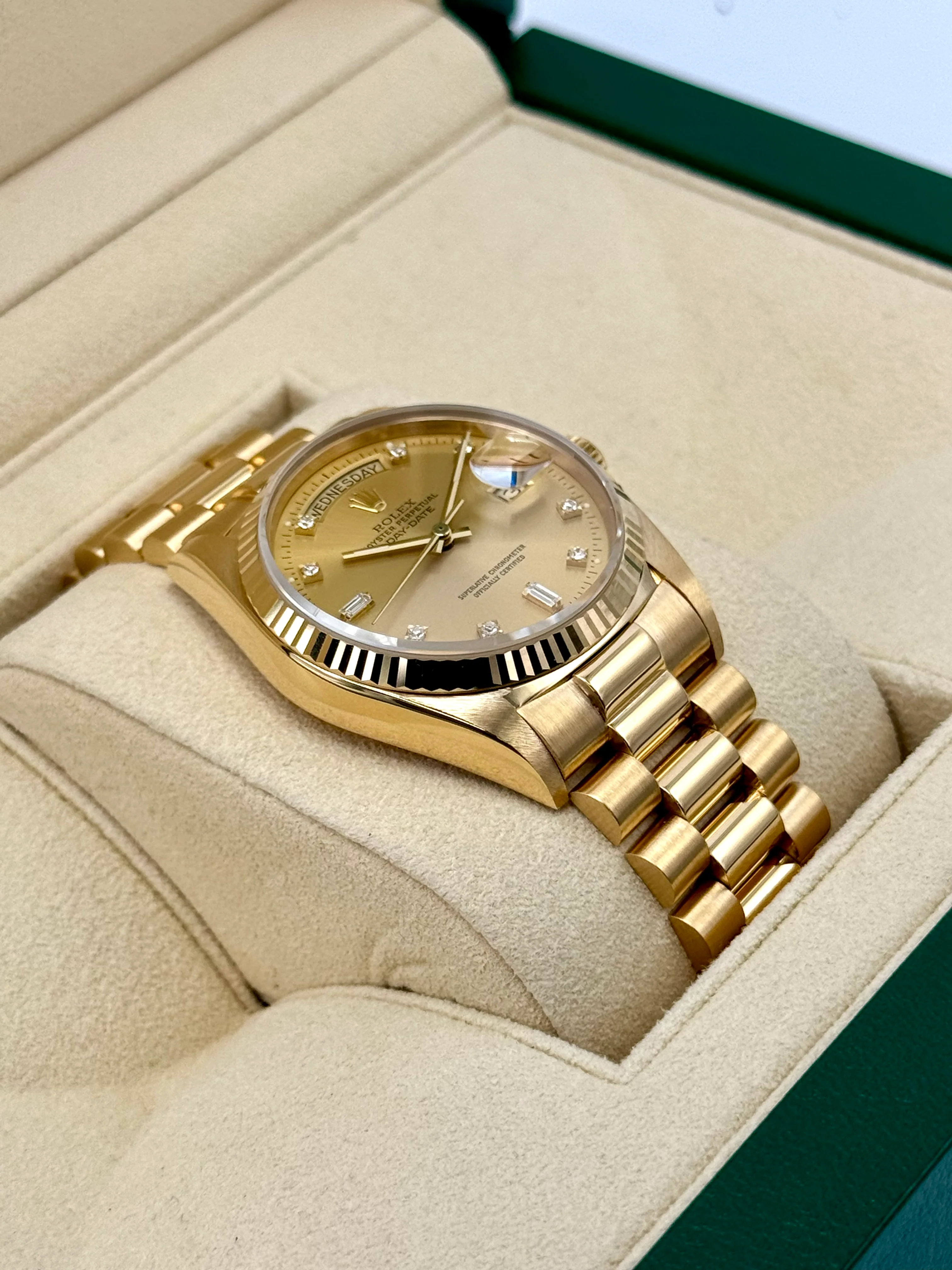 1987 Rolex Day-Date 36mm 18038 Presidential Champagne Diamond Dial - Image 6