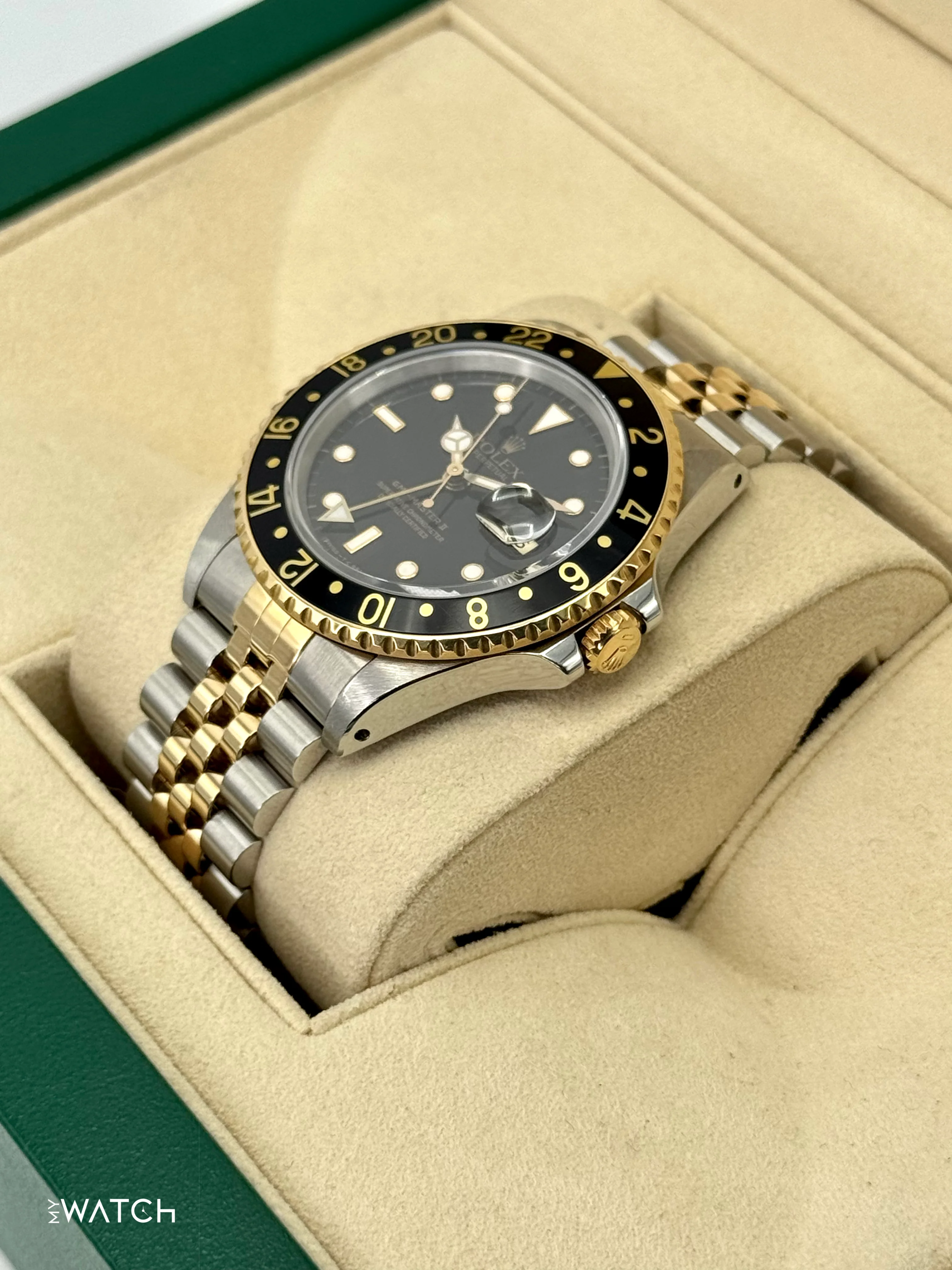 1988 Rolex GMT-Master II 40mm 16713 Two-Tone Jubilee Black Dial - Image 5