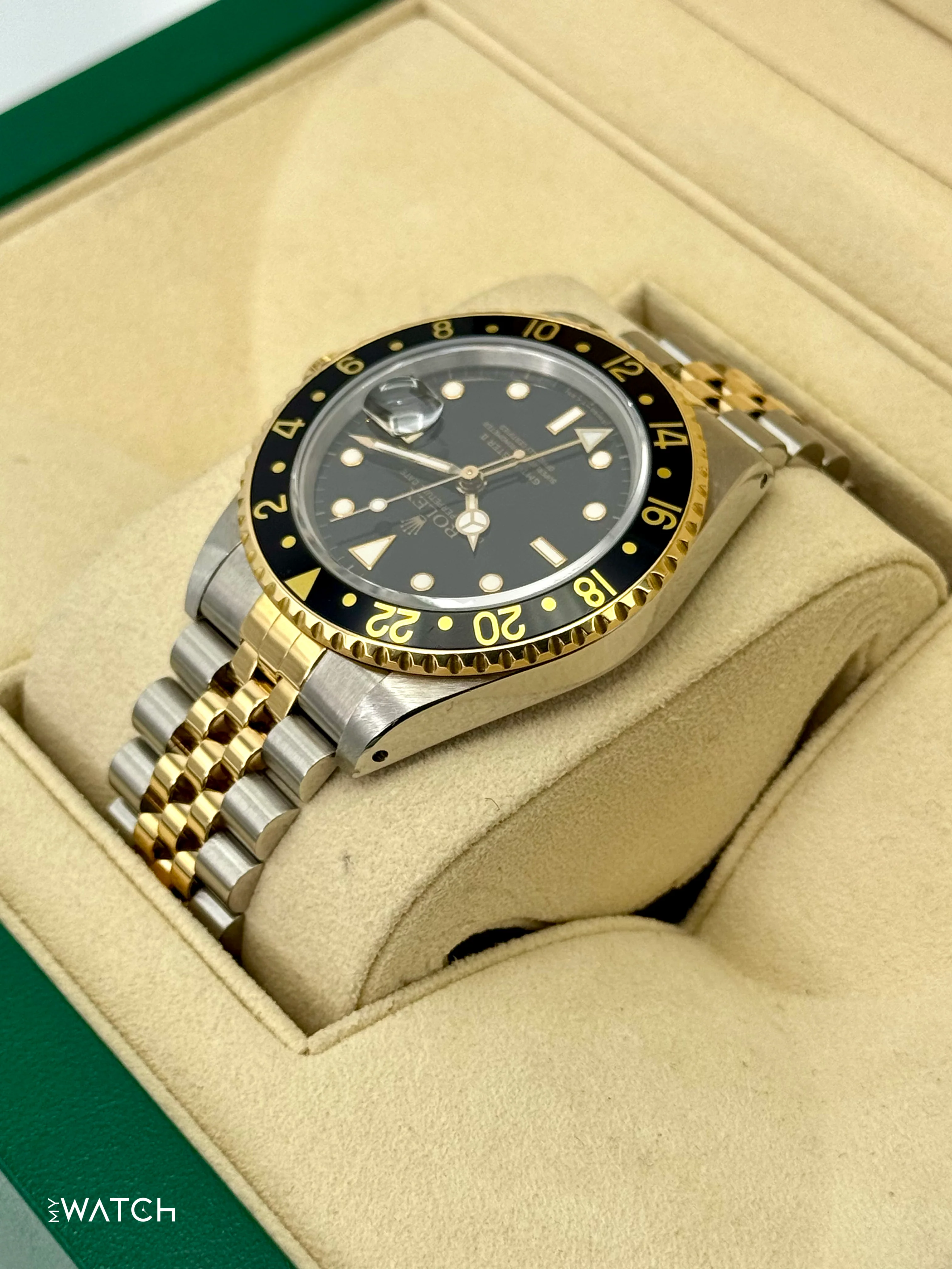 1988 Rolex GMT-Master II 40mm 16713 Two-Tone Jubilee Black Dial - Image 7