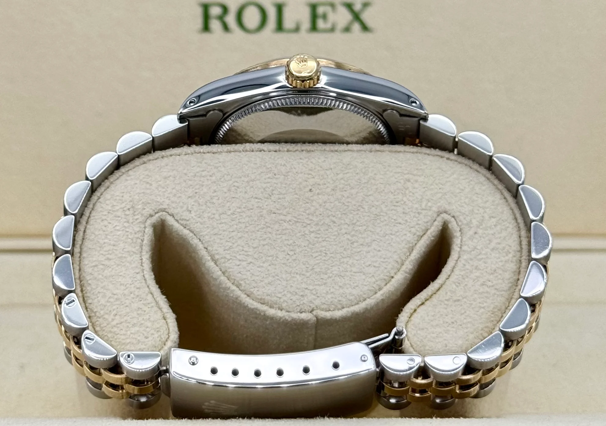 1991 Rolex Datejust 31mm 68273 Two-Tone Jubilee Champagne Diamond DIal - Image 9