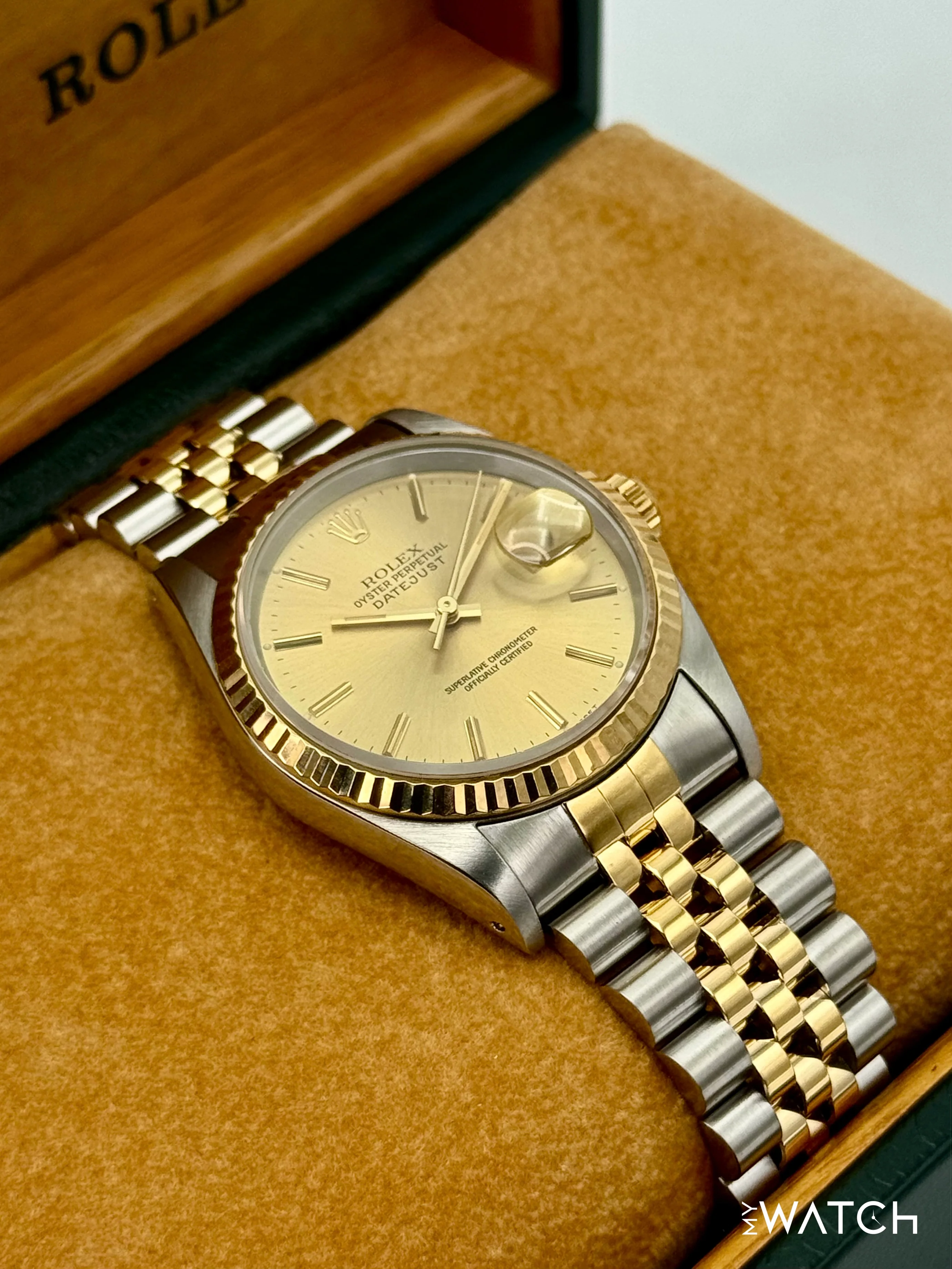 1991 Rolex Datejust 36mm 16233 Two-Tone Jubilee Champagne Dial - Image 6