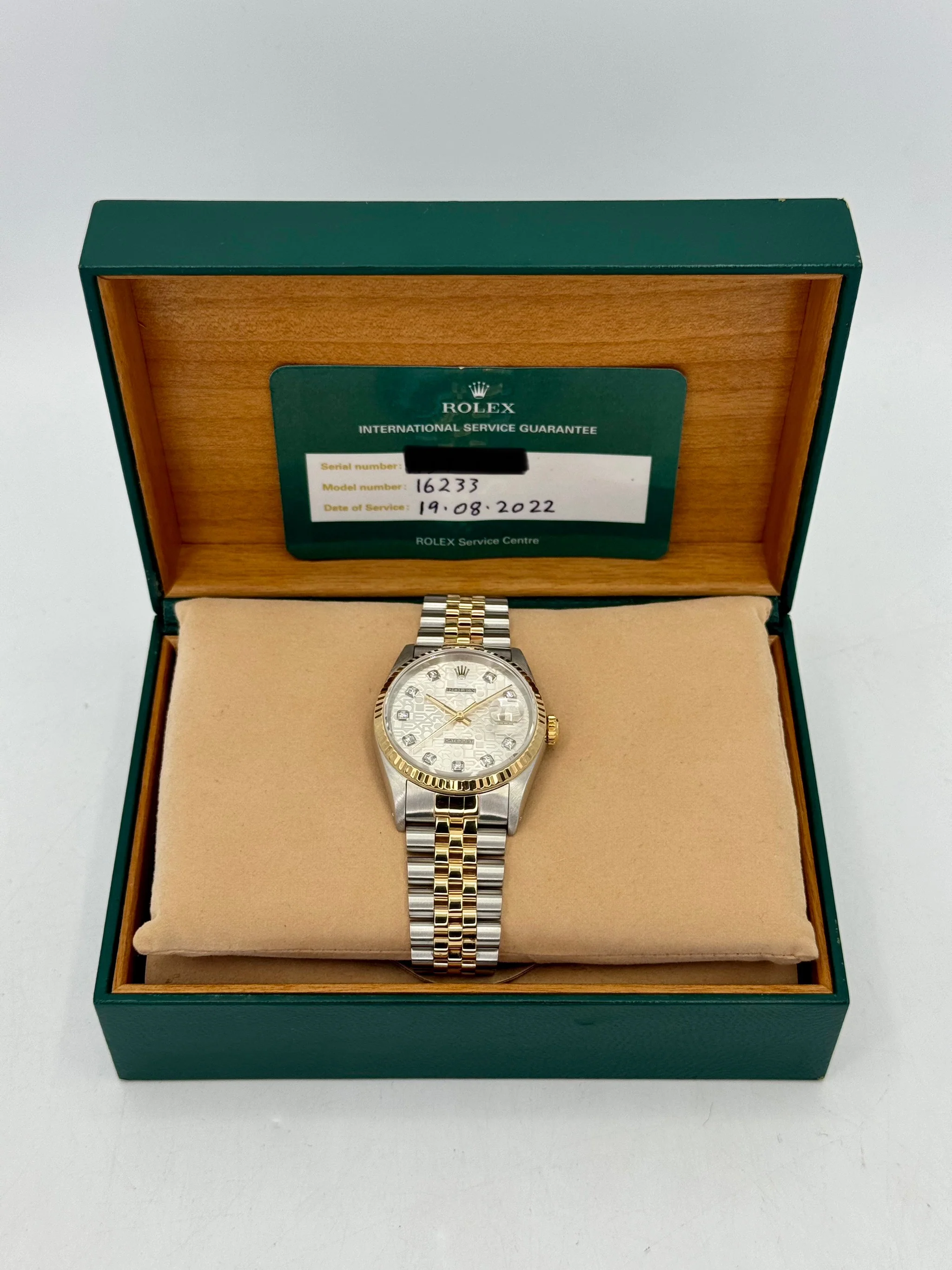 1992 Rolex Datejust 36mm 16233 Two-Tone 10 Diamond Anniversary Dial - Image 12