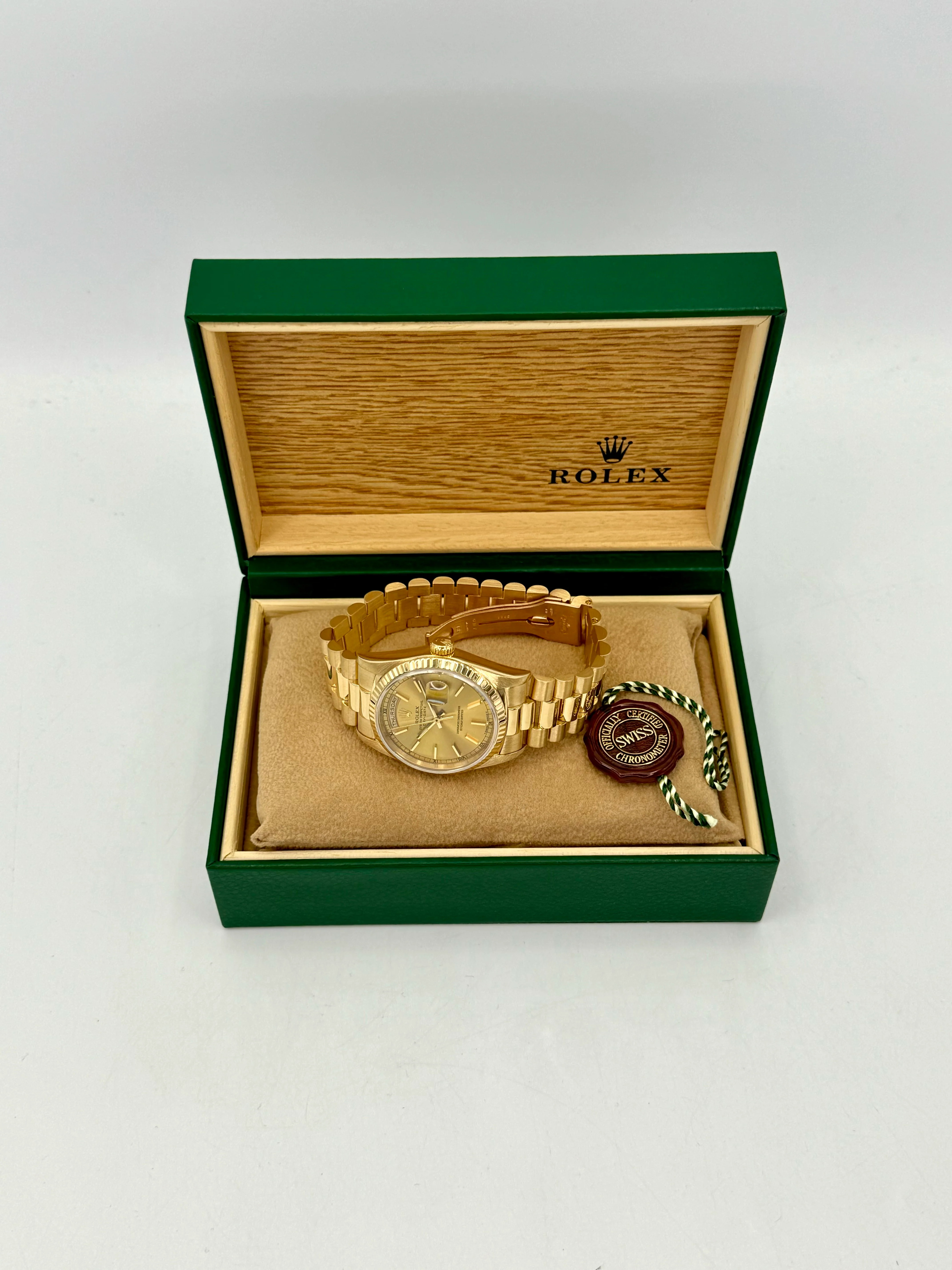 1995 Rolex Day-Date 36mm 18238 Presidential Champagne Dial - Image 11
