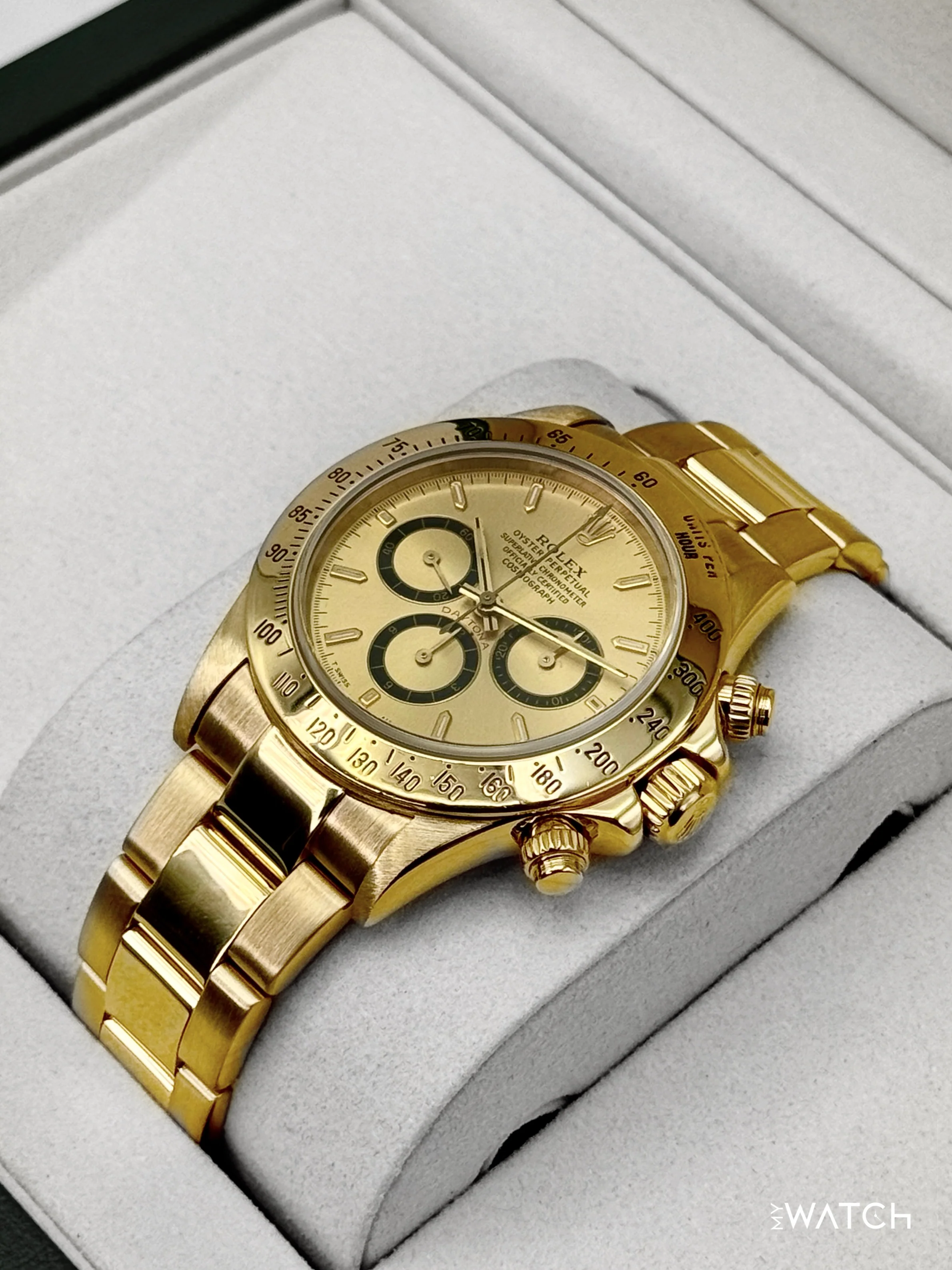 1997 Rolex Daytona 40mm 16528 Yellow Gold Champagne Dial - Image 5