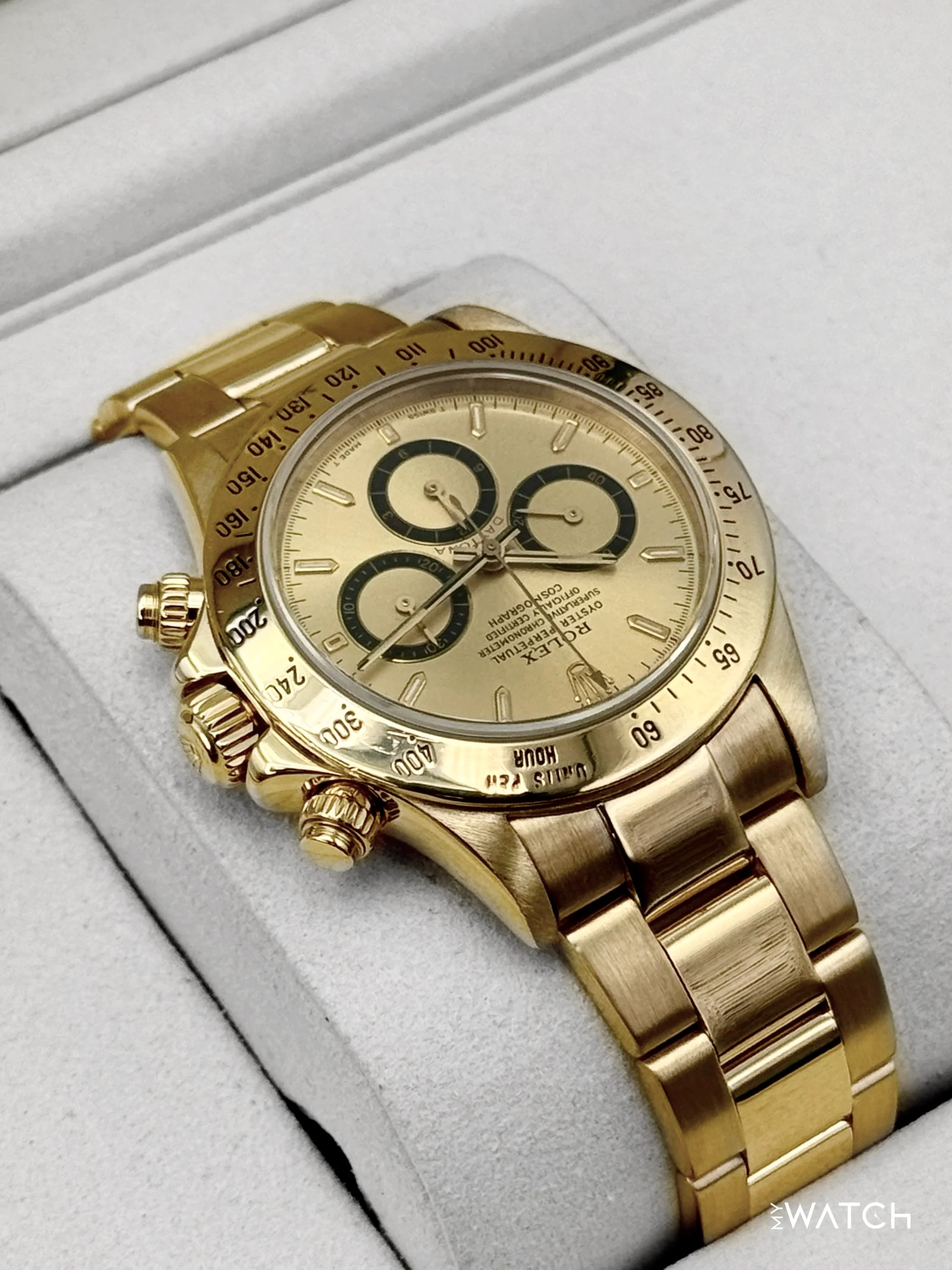 1997 Rolex Daytona 40mm 16528 Yellow Gold Champagne Dial - Image 8