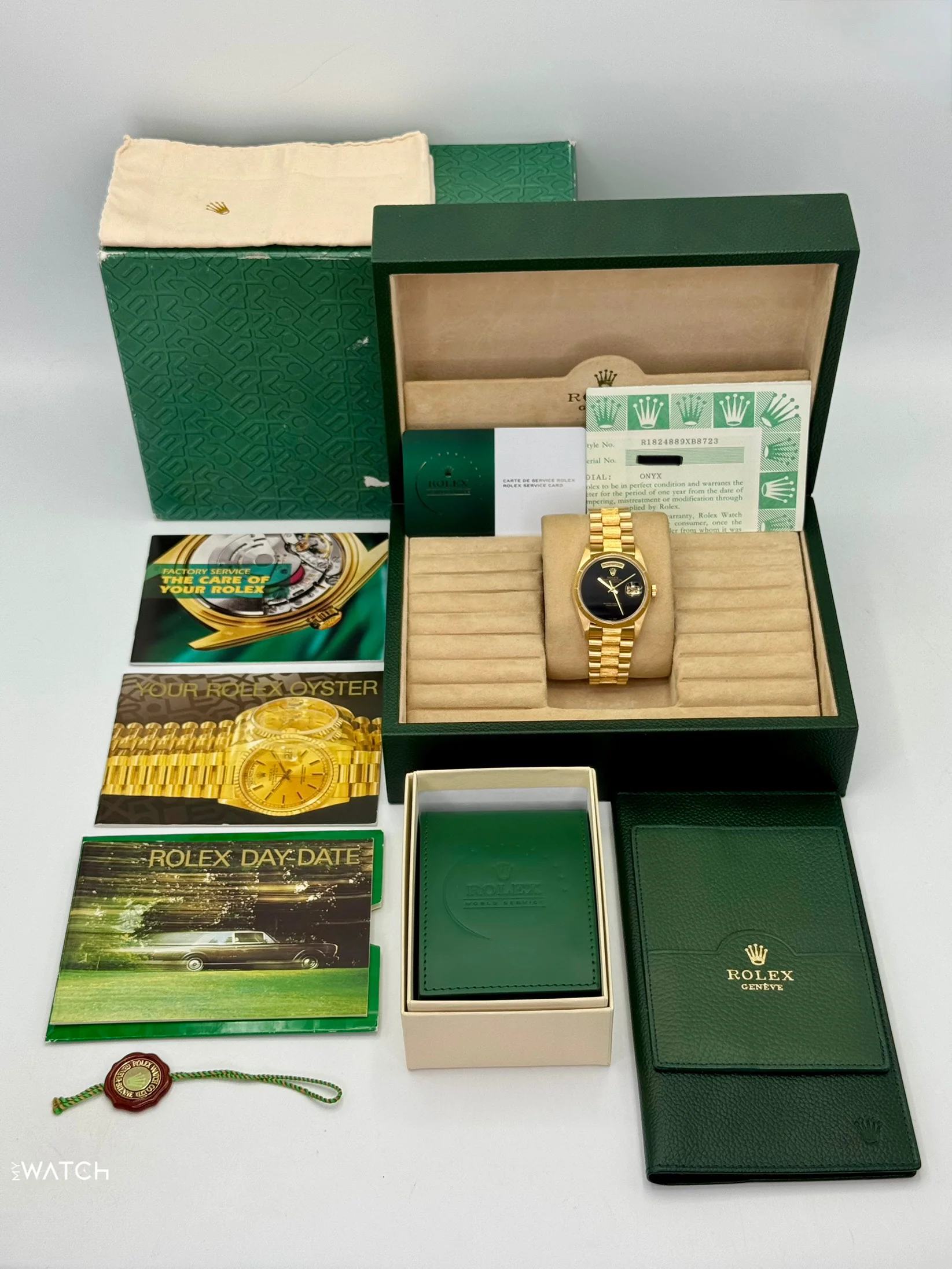1998 Rolex Day-Date 36mm 18248 Presidential Black Onyx Dial (FRESH ROLEX SERVICE) - Image 12