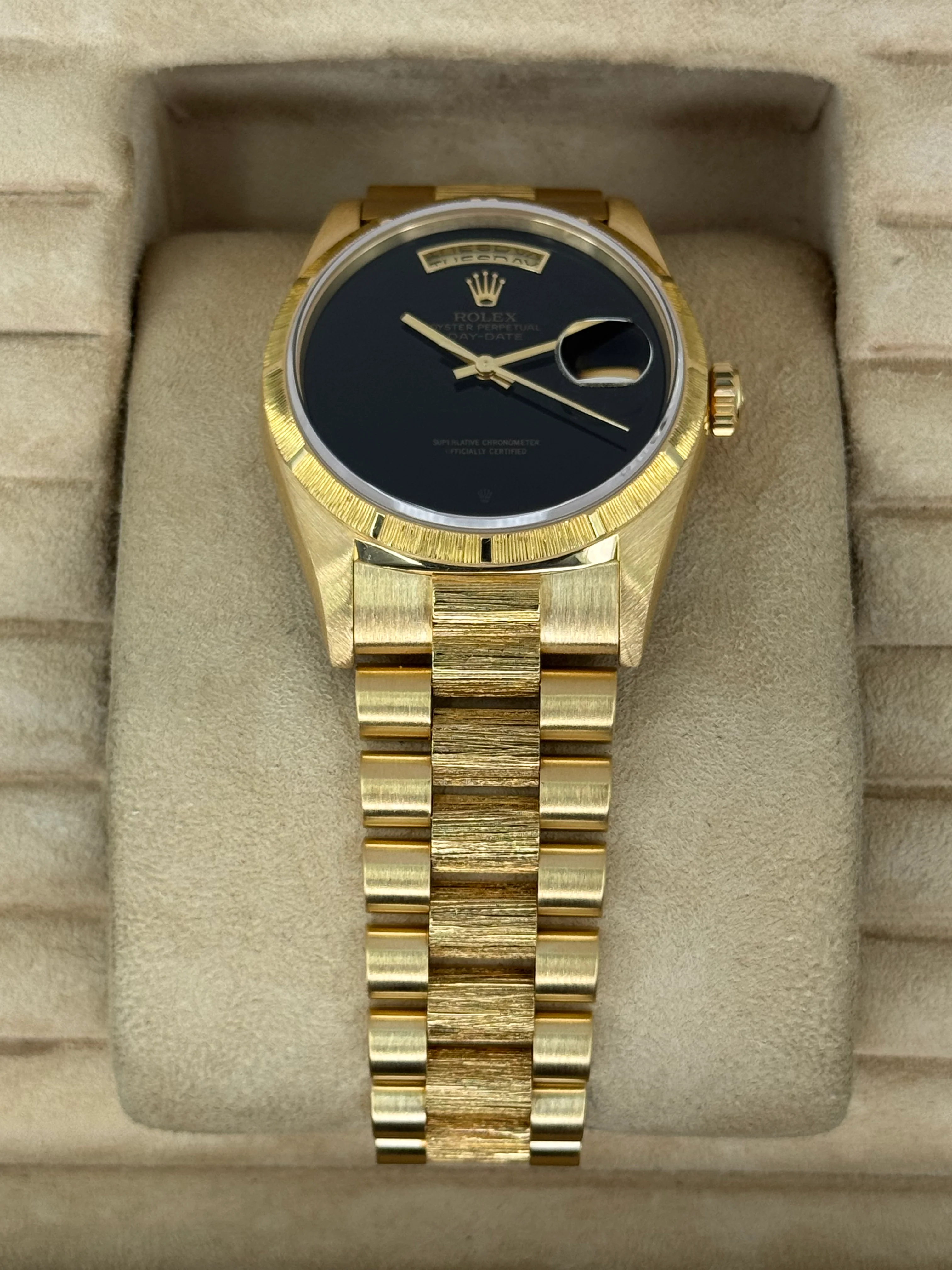 1998 Rolex Day-Date 36mm 18248 Presidential Black Onyx Dial (FRESH ROLEX SERVICE) - Image 3
