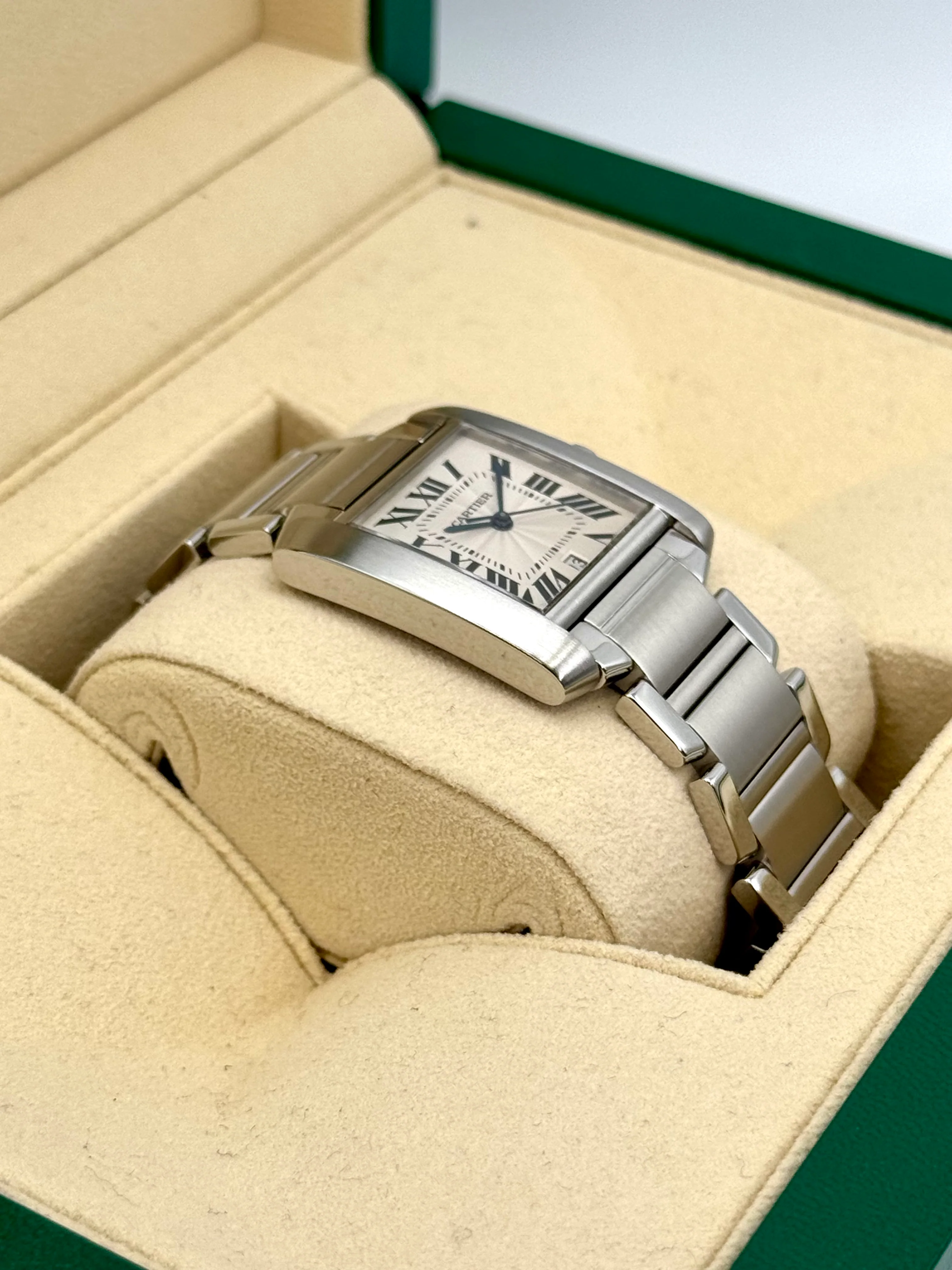 1999 Cartier Tank Francaise 28mm Stainless Steel White Dial - Image 6