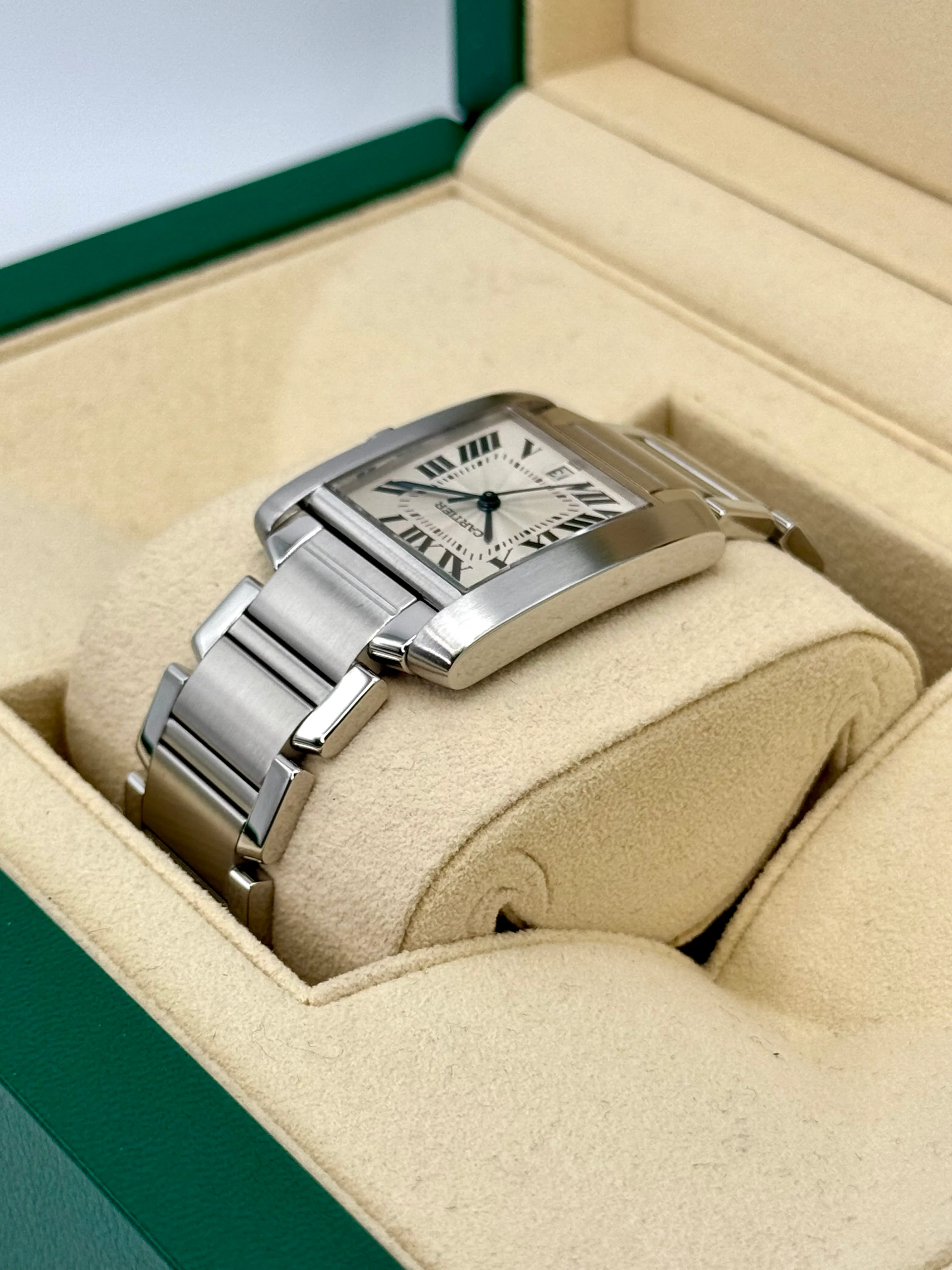1999 Cartier Tank Francaise 28mm Stainless Steel White Dial - Image 7