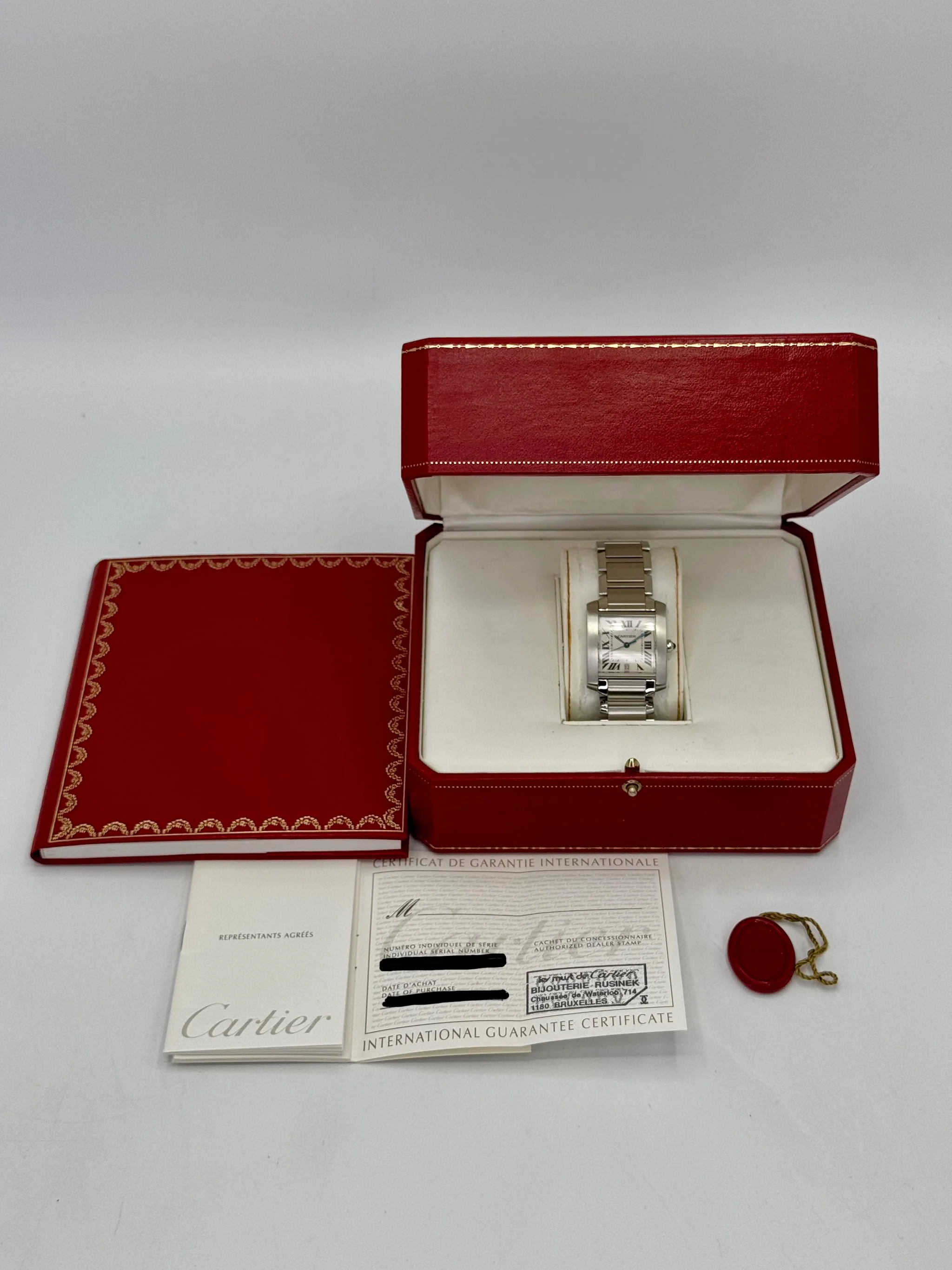 1999 Cartier Tank Francaise 28mm Stainless Steel White Dial - Image 9