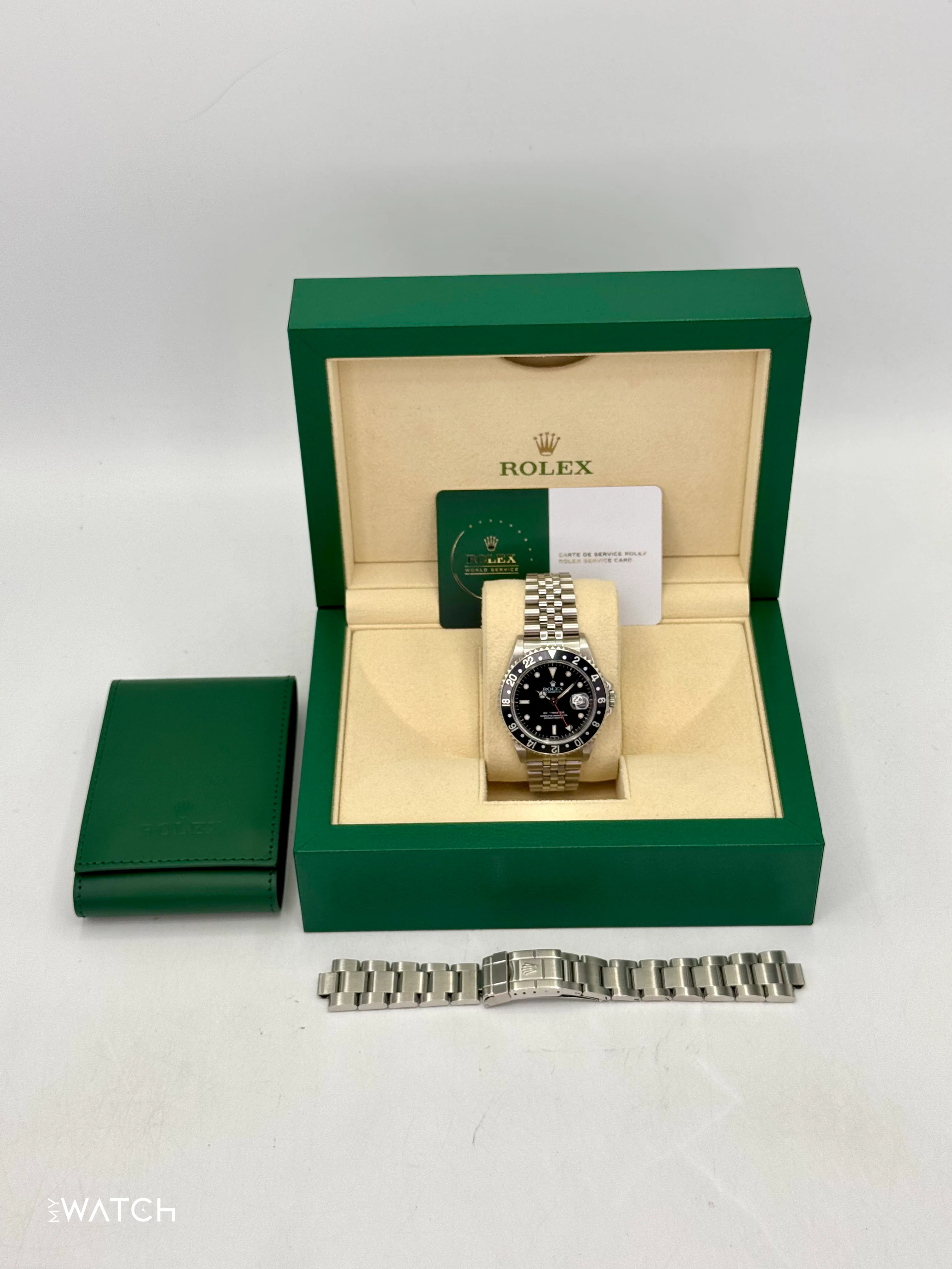 1999 Rolex GMT-Master 40mm 16700 Stainless Steel Jubilee Black Dial (BOTH BRACELETS) - Image 11