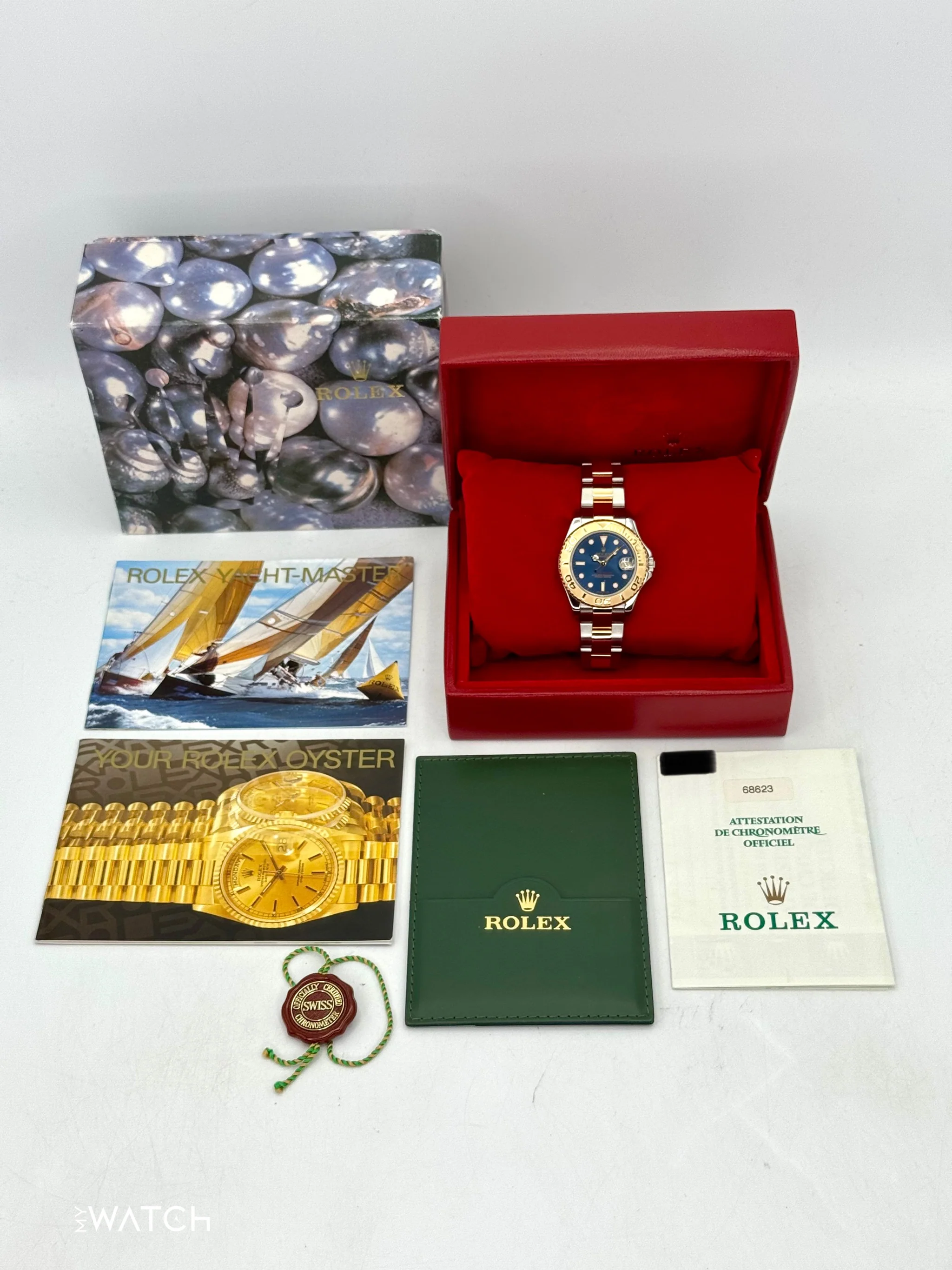 1999 Rolex Yacht-Master 35mm 68623 Two-Tone Blue Dial - Image 10