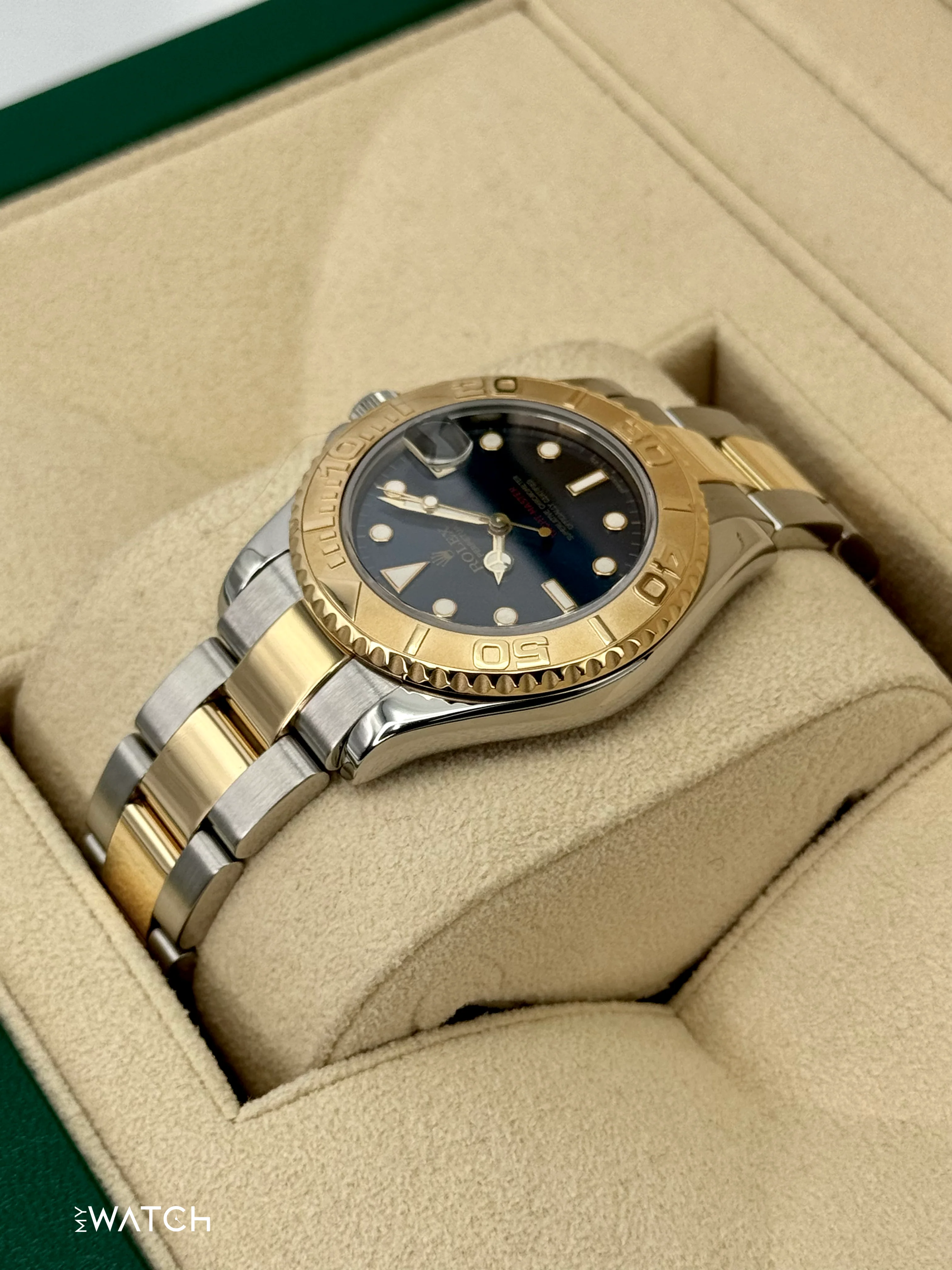 1999 Rolex Yacht-Master 35mm 68623 Two-Tone Blue Dial - Image 7