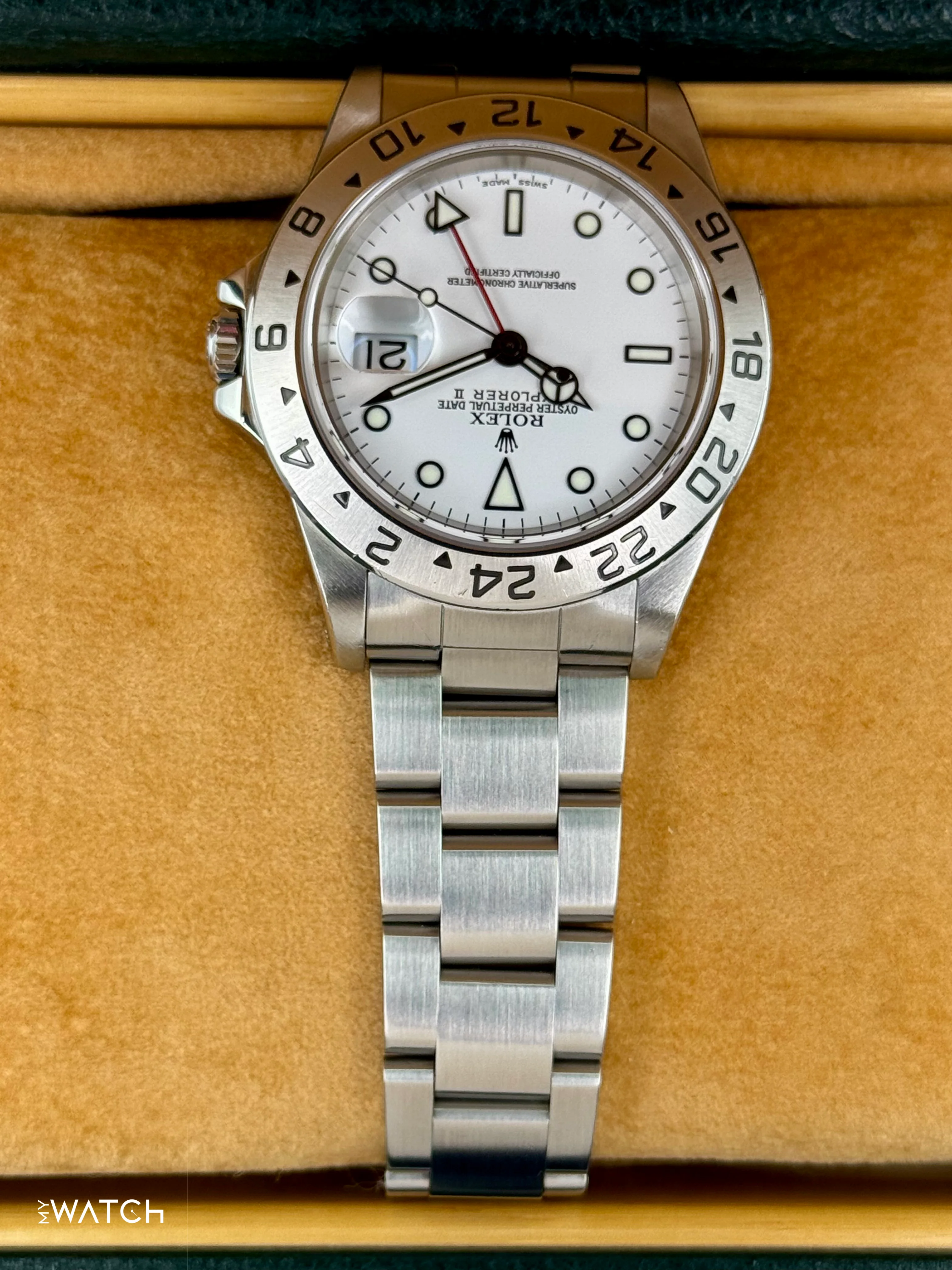 2000 Rolex Explorer II 40mm 16570 Stainless Steel Polar White Dial - Image 3