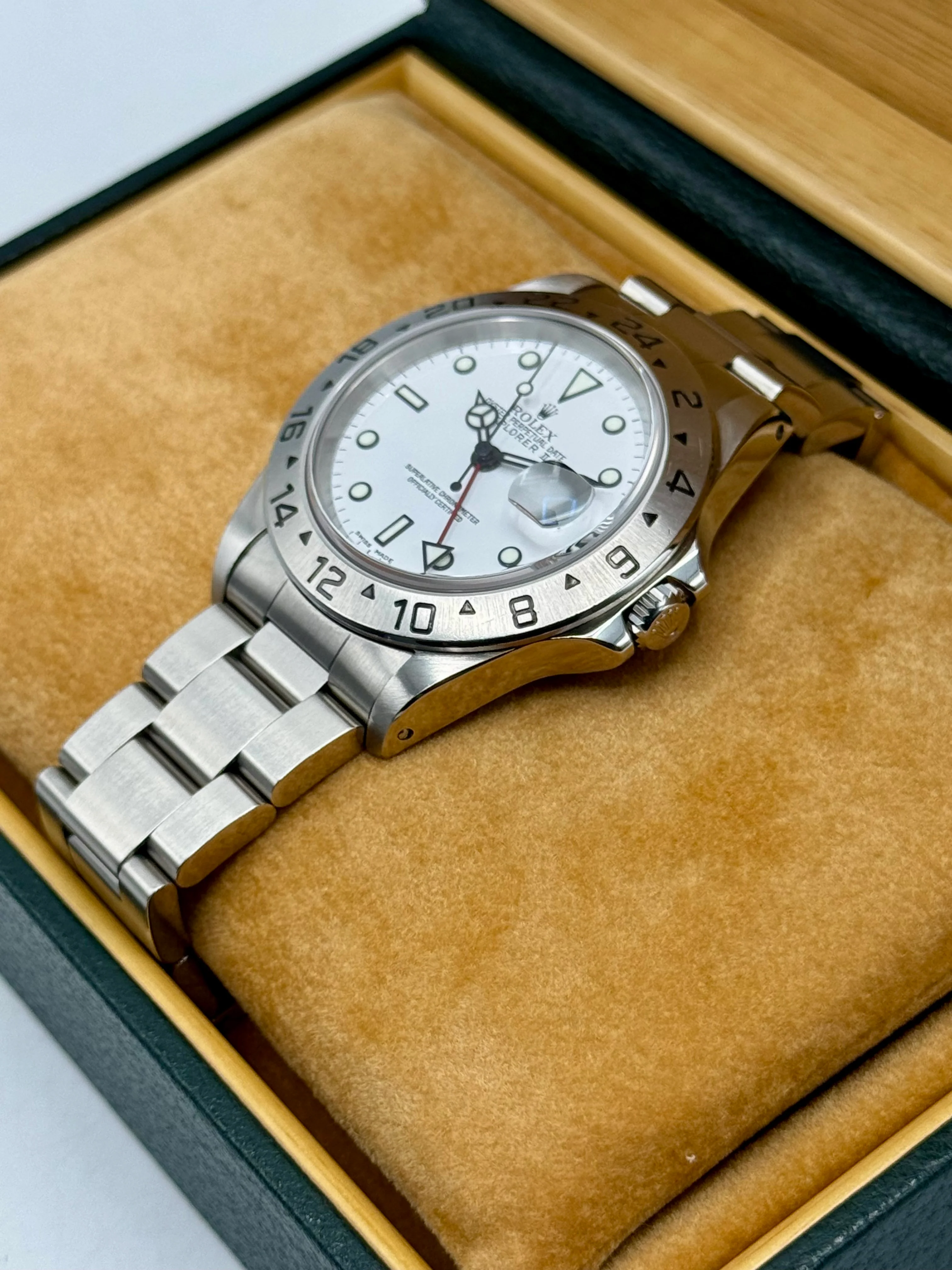 2000 Rolex Explorer II 40mm 16570 Stainless Steel Polar White Dial - Image 6
