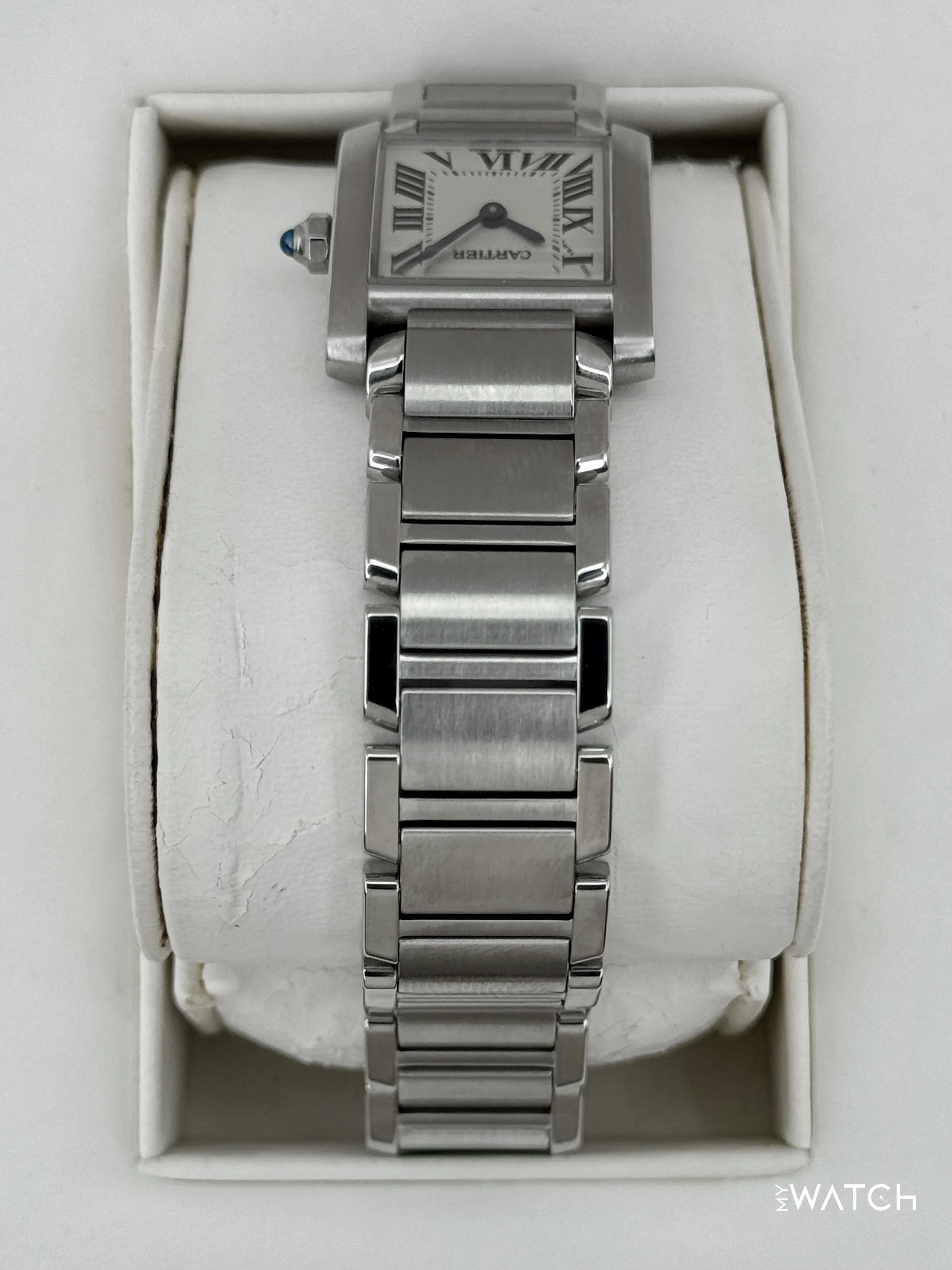 2001 Cartier Tank Francaise 20mm W51008Q3 Stainless Steel White Dial - Image 3