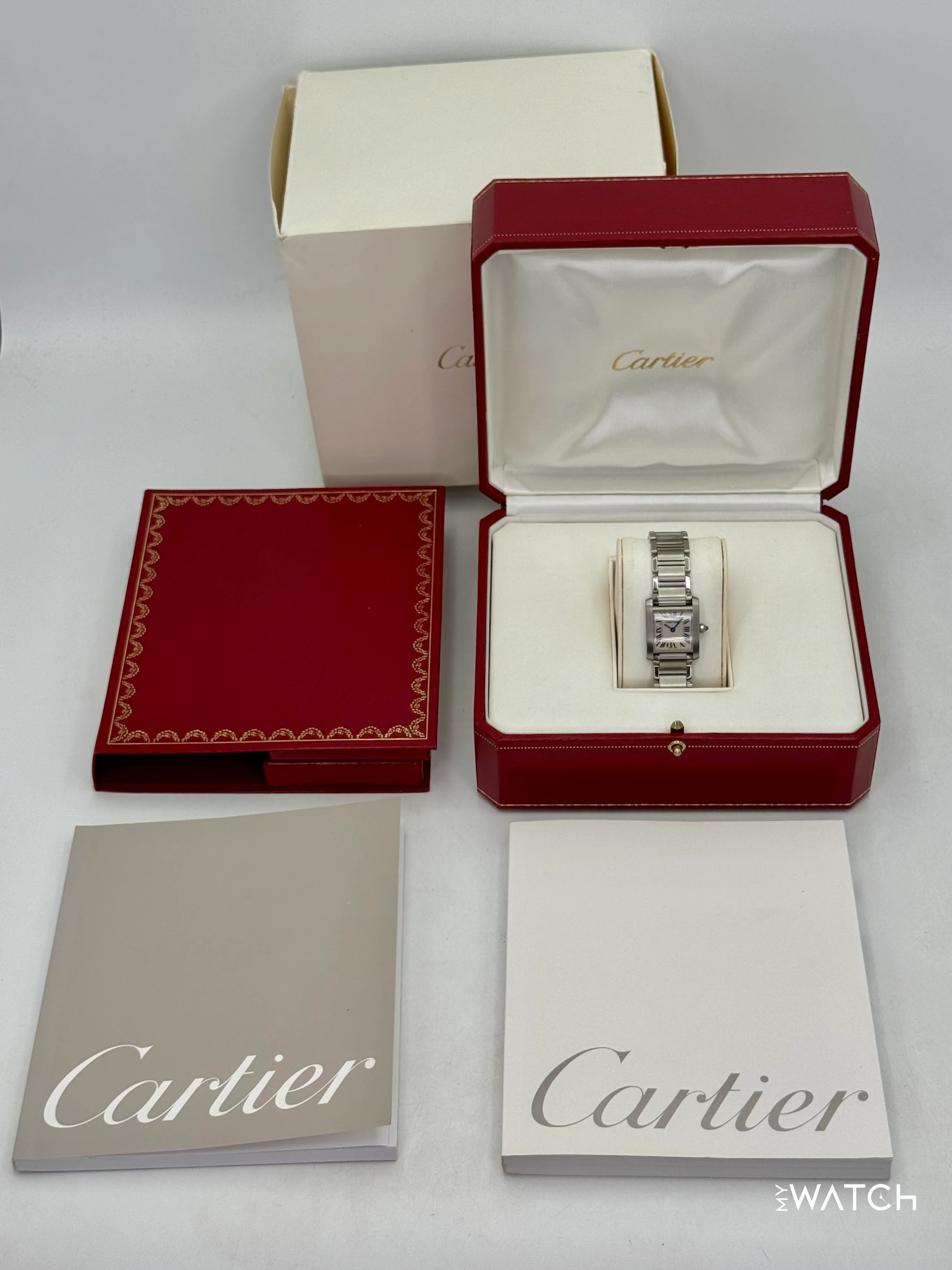 2001 Cartier Tank Francaise 20mm W51008Q3 Stainless Steel White Dial - Image 9