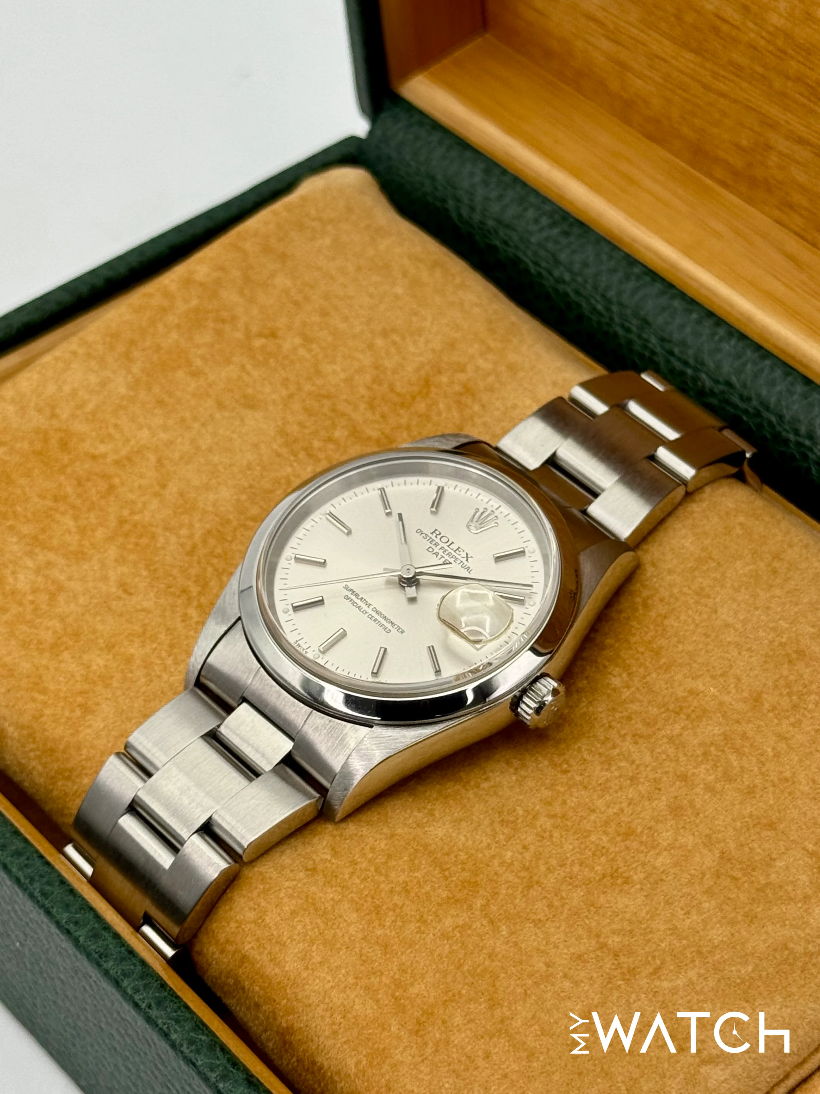 2001 Rolex Oyster Perpetual Date 34mm 15200 Stainless Steel Silver Dial - Image 5