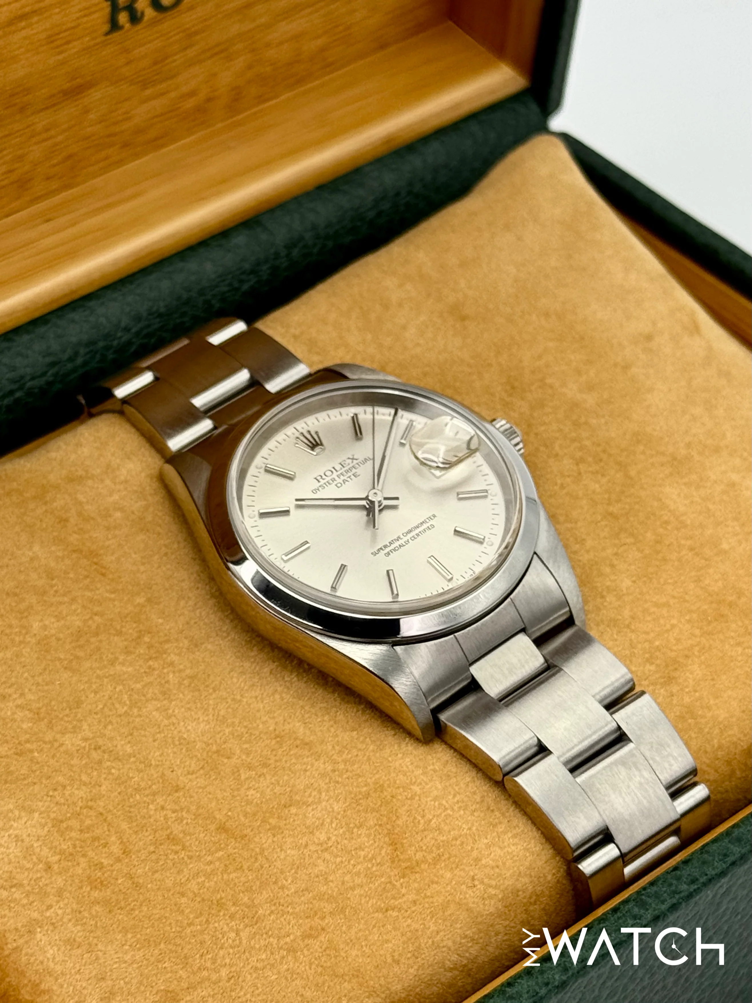 2001 Rolex Oyster Perpetual Date 34mm 15200 Stainless Steel Silver Dial - Image 6