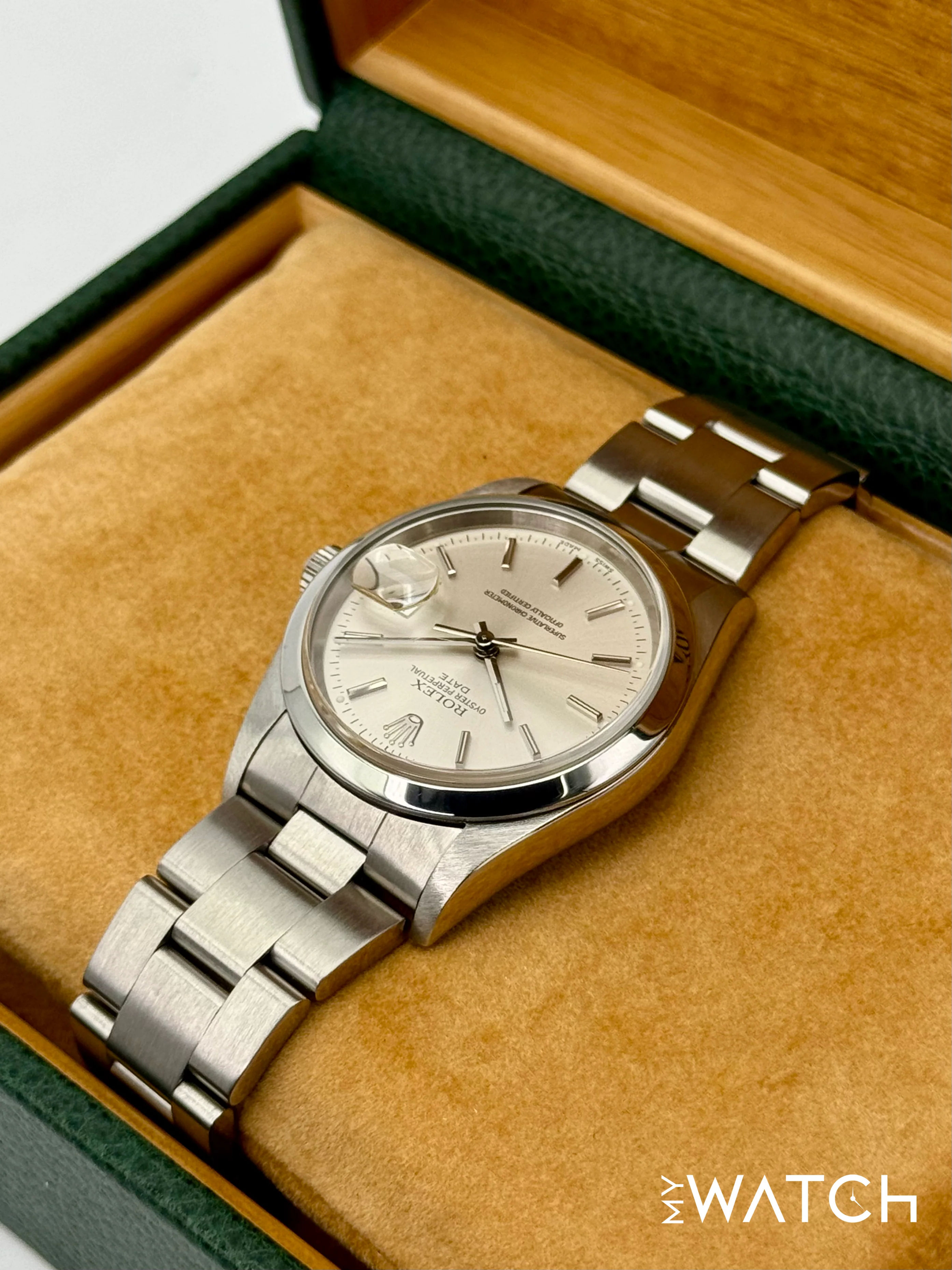 2001 Rolex Oyster Perpetual Date 34mm 15200 Stainless Steel Silver Dial - Image 7