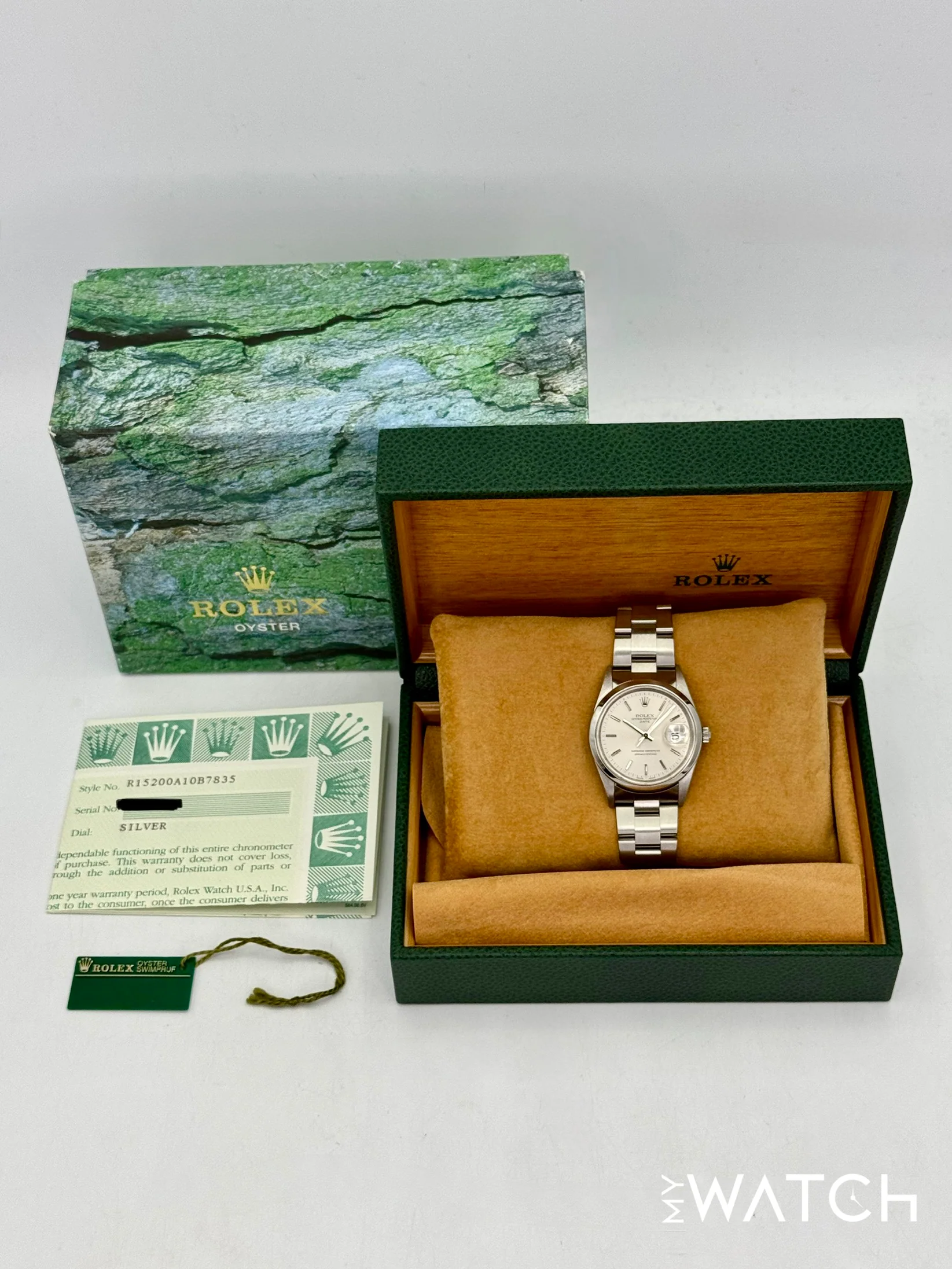 2001 Rolex Oyster Perpetual Date 34mm 15200 Stainless Steel Silver Dial - Image 9