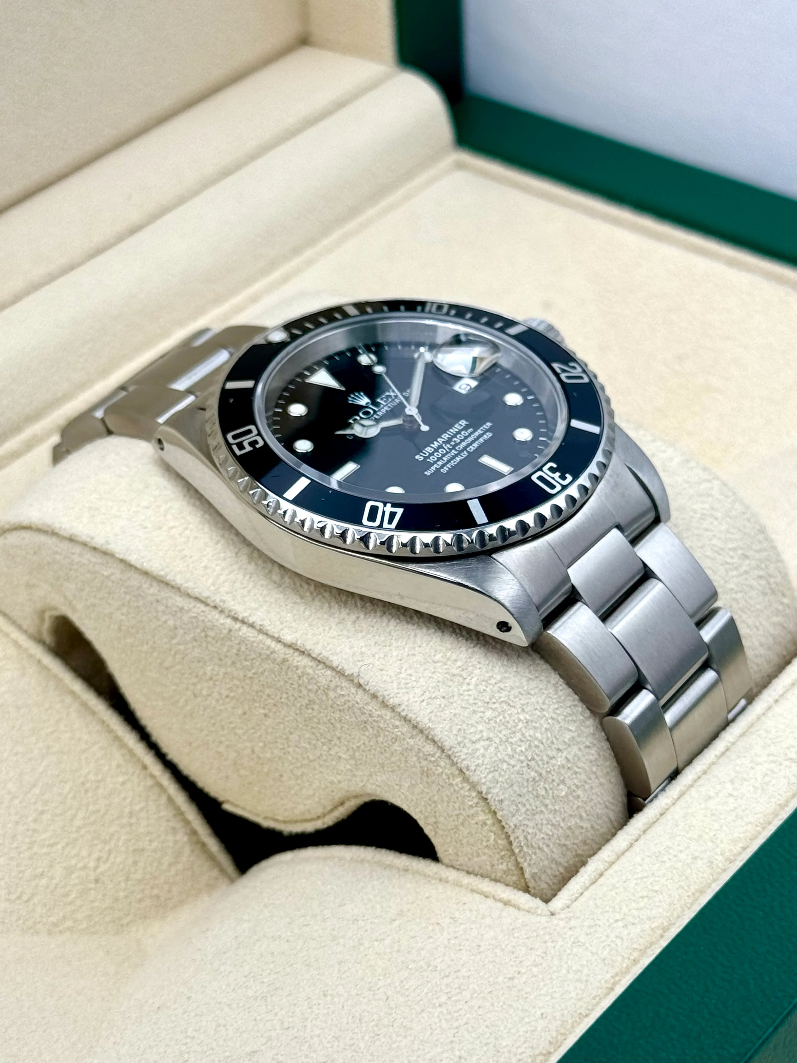 2001 Rolex Submariner Date 40mm 16610 Stainless Steel Black Dial - Image 6