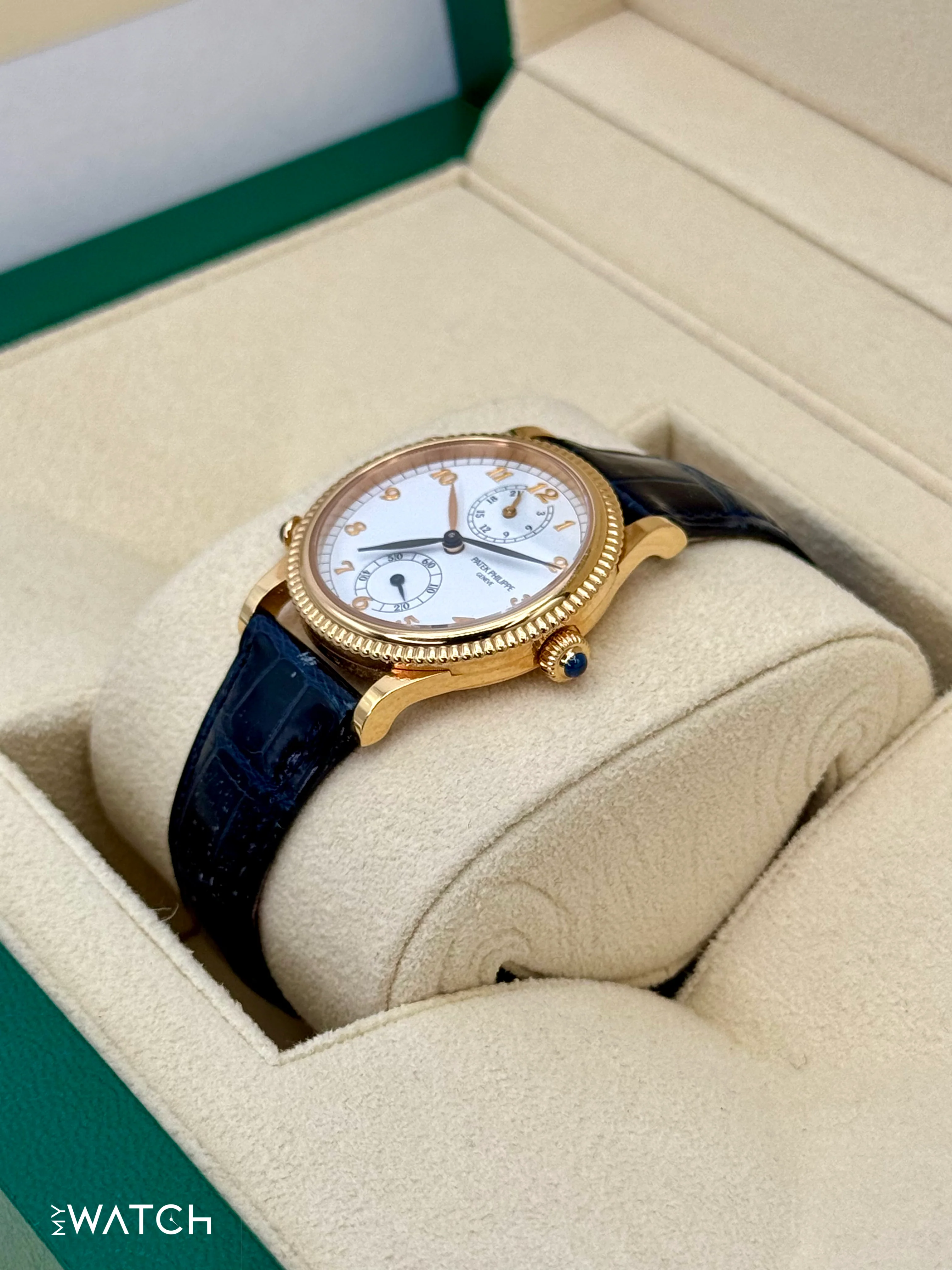 2002 Patek Philippe Travel Time 18k 29mm 4864R Yellow Gold White Dial - Image 5