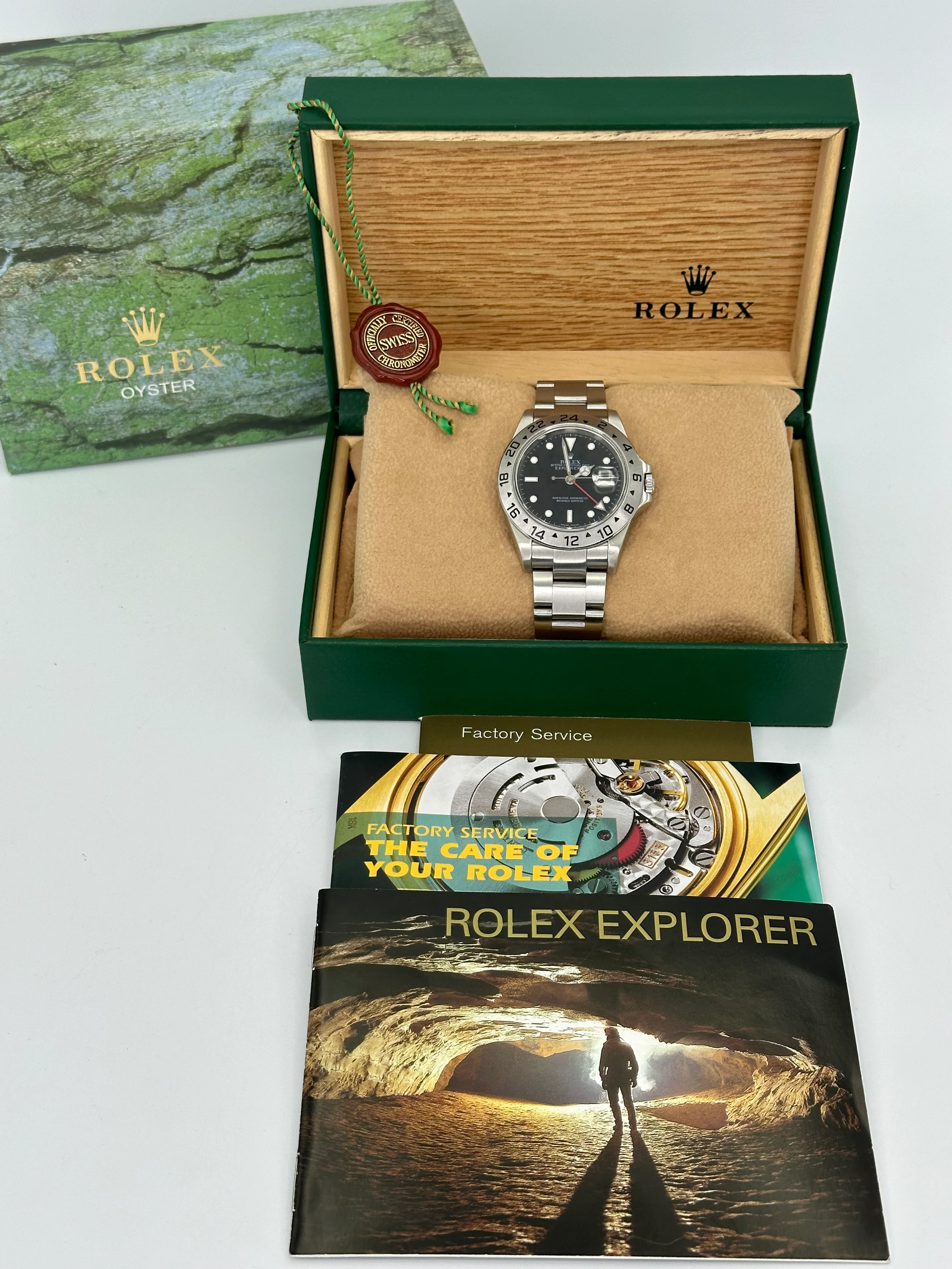 2002 Rolex Explorer II 40mm 16570 Stainless Steel Black Dial - Image 12