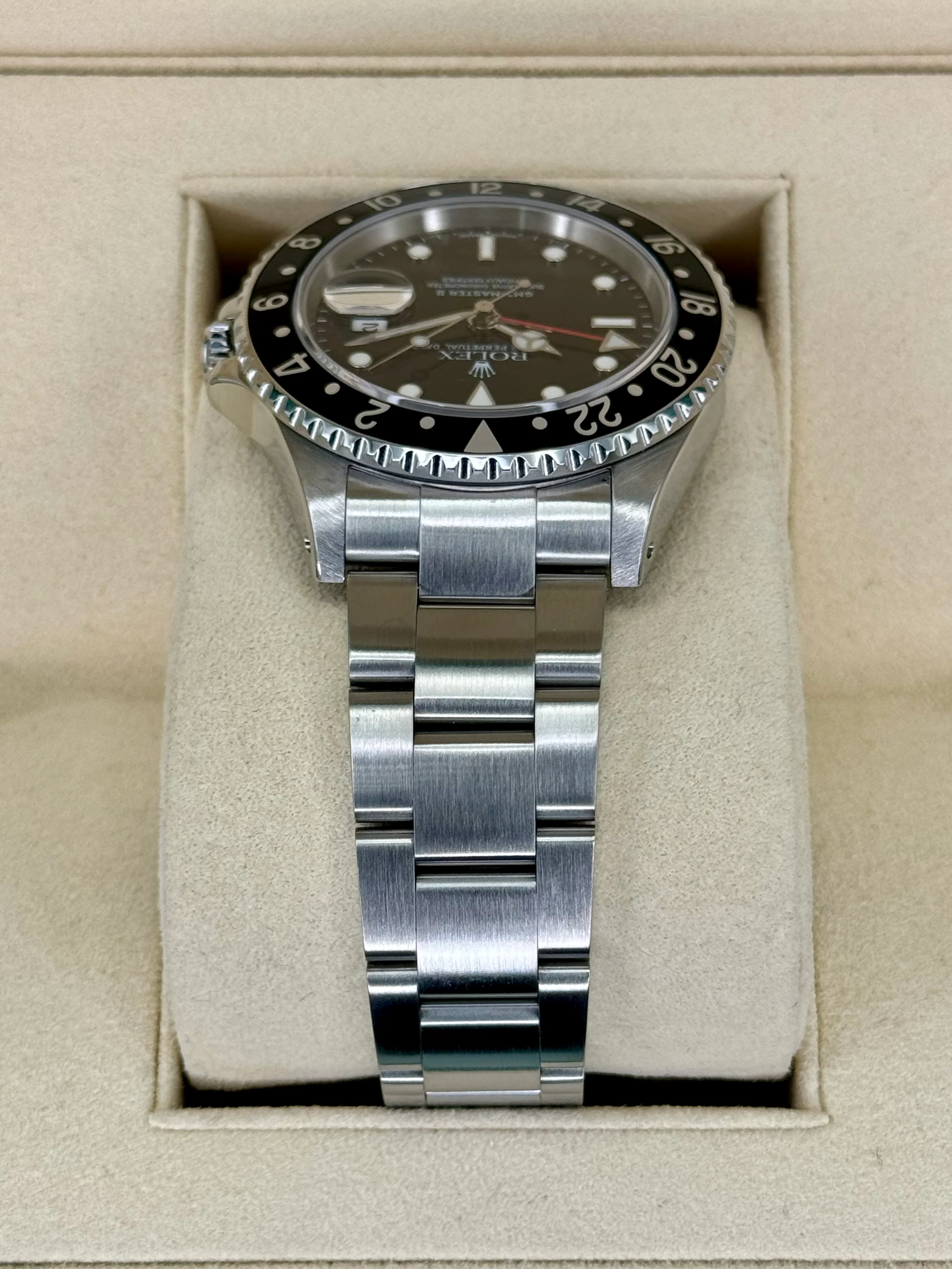 2003 Rolex GMT-Master II 40mm 16710LN Stainless Steel Black Dial - Image 4