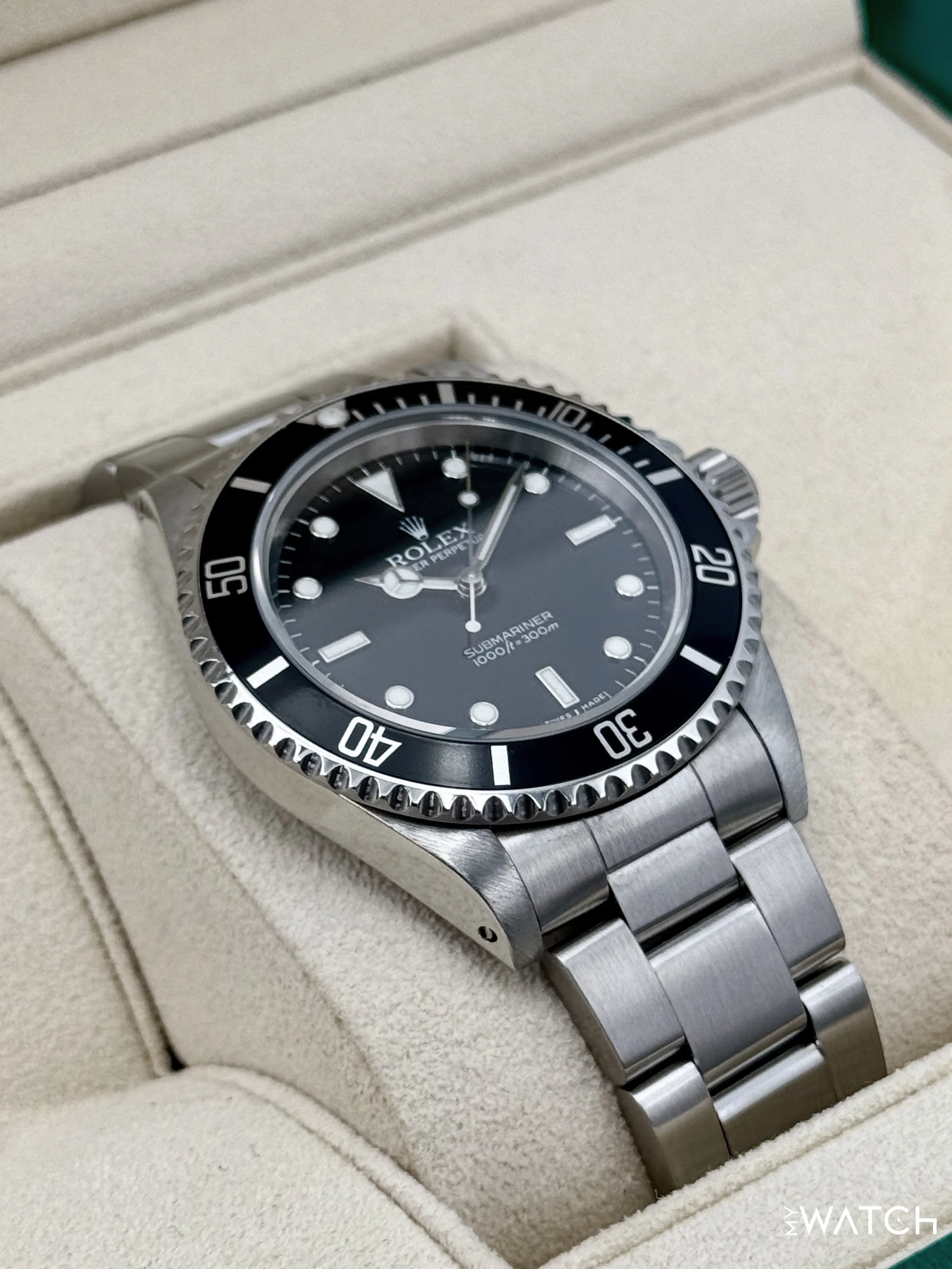 2004 Rolex Submariner 40mm 14060M Stainless Steel Two-Liner Black Dial - Image 6