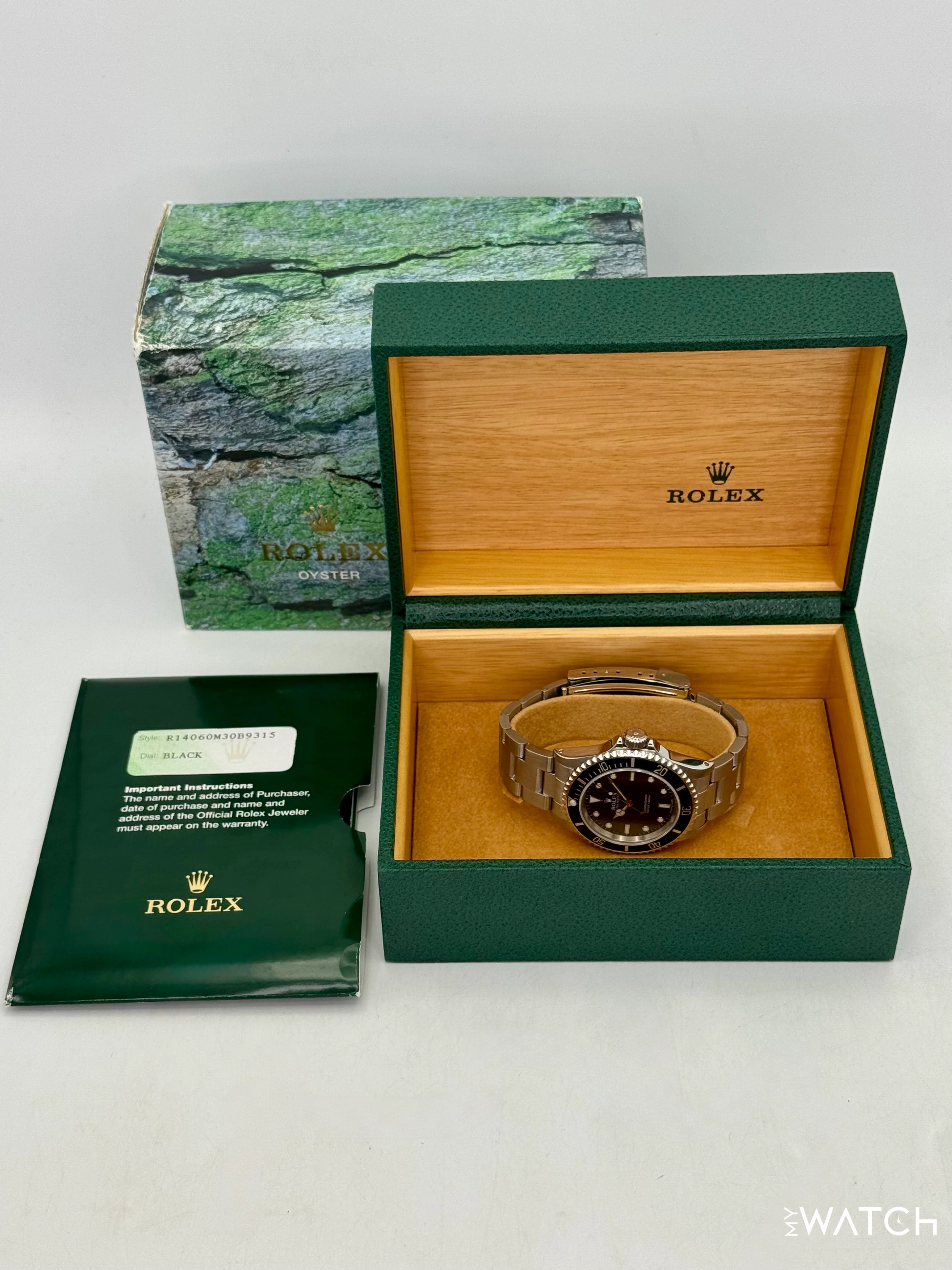 2004 Rolex Submariner 40mm 14060M Stainless Steel Two-Liner Black Dial - Image 9