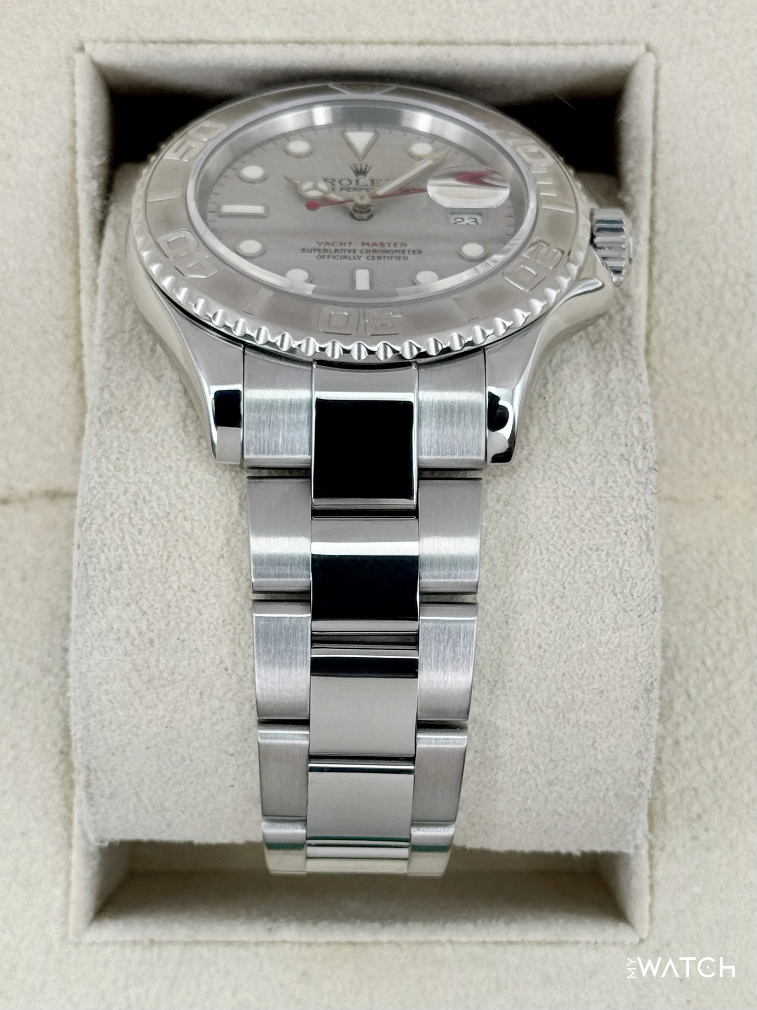 2004 Rolex Yacht-Master 40mm 16622 Stainless Steel Oyster Platinum Bezel and Dial - Image 3